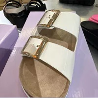 [S] STEVE MADDEN BODIEE EMBELISHED FLAT SANDALS,WHITE PATENT, BODI02J1-WHT PATENT (SSM253)