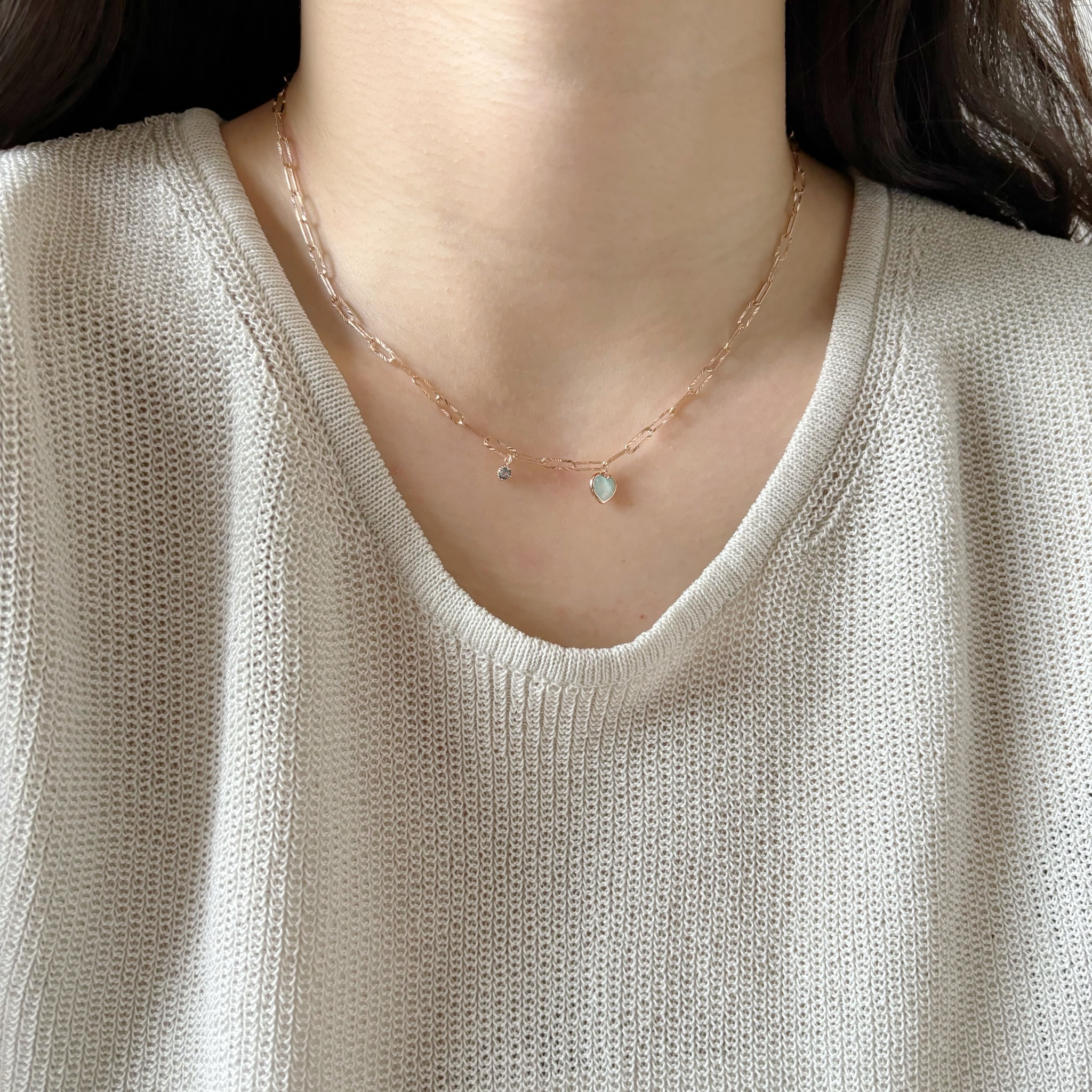 Bazel heart天河倫敦托帕切花項鍊