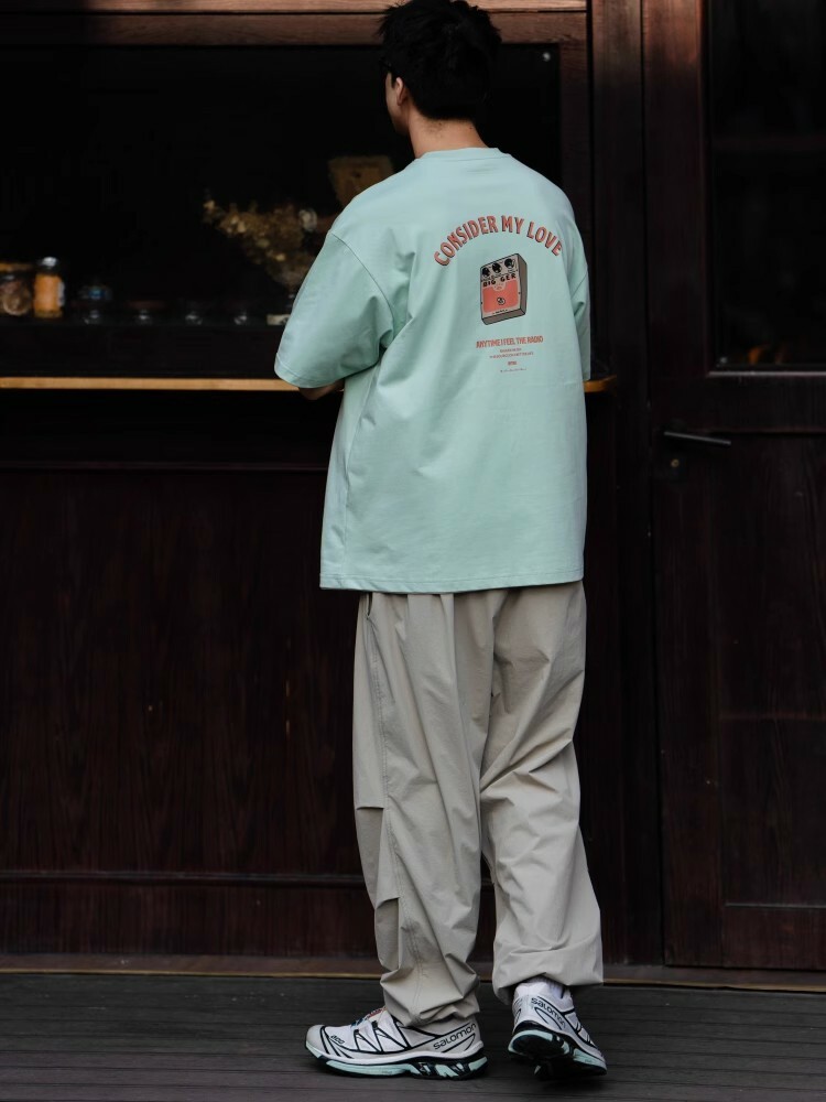 #預購 BTB 24SS 280G SORONA 重磅 涼感 節拍器印花寬鬆短T 三色