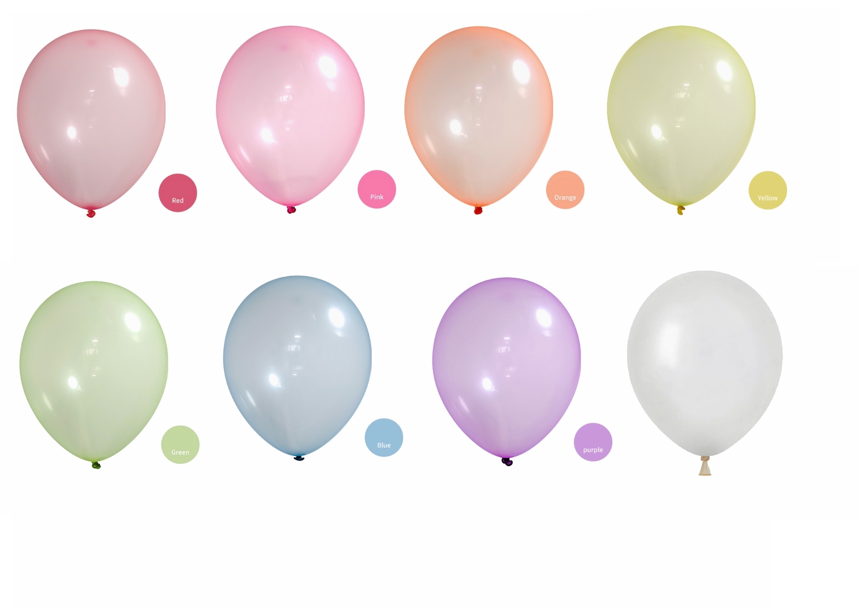 12吋透明顏色氣球 (1包10個 )👉現貨