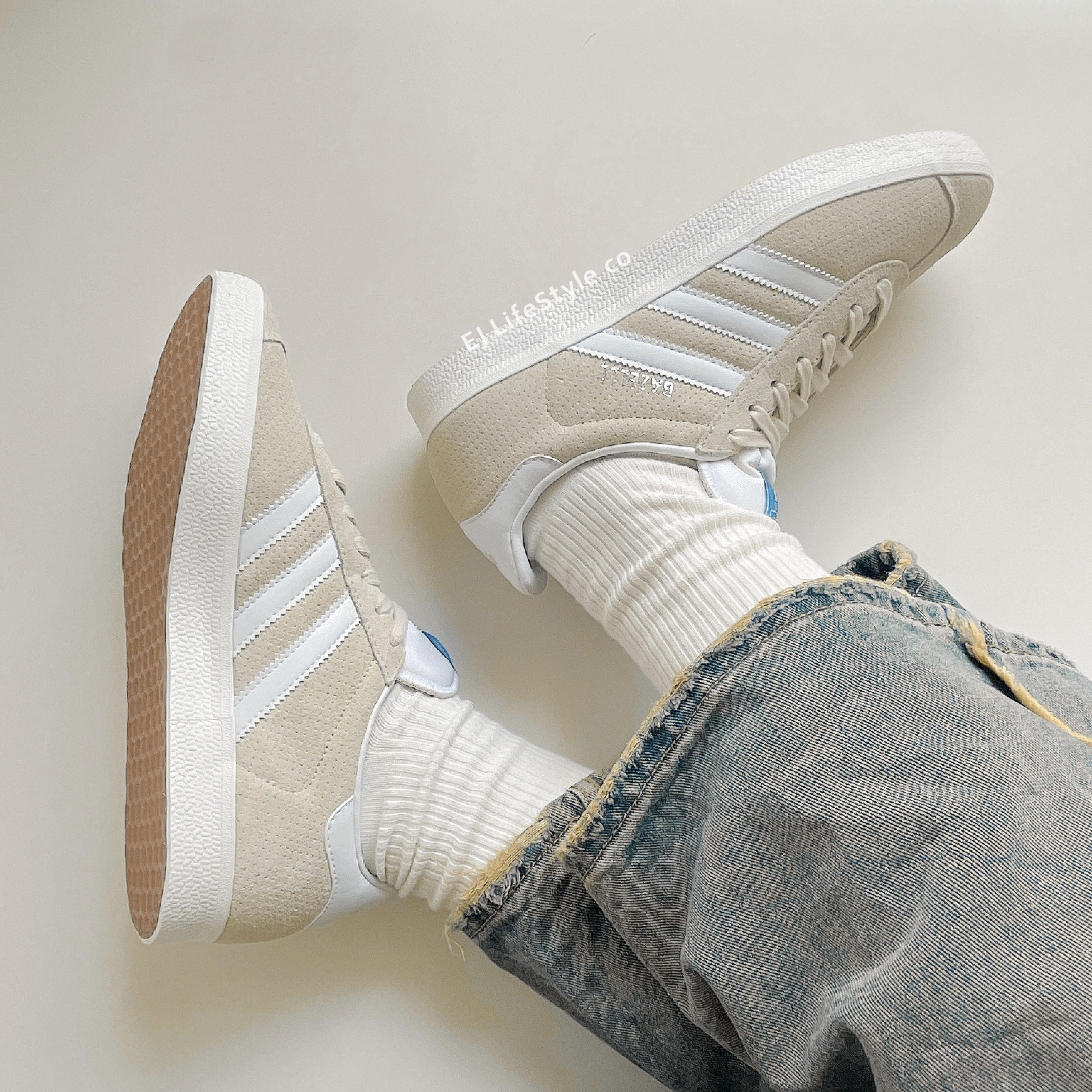 ADIDAS GAZELLE 奶油 米黃 麂皮 復古 男女鞋 IF3817 / 現貨