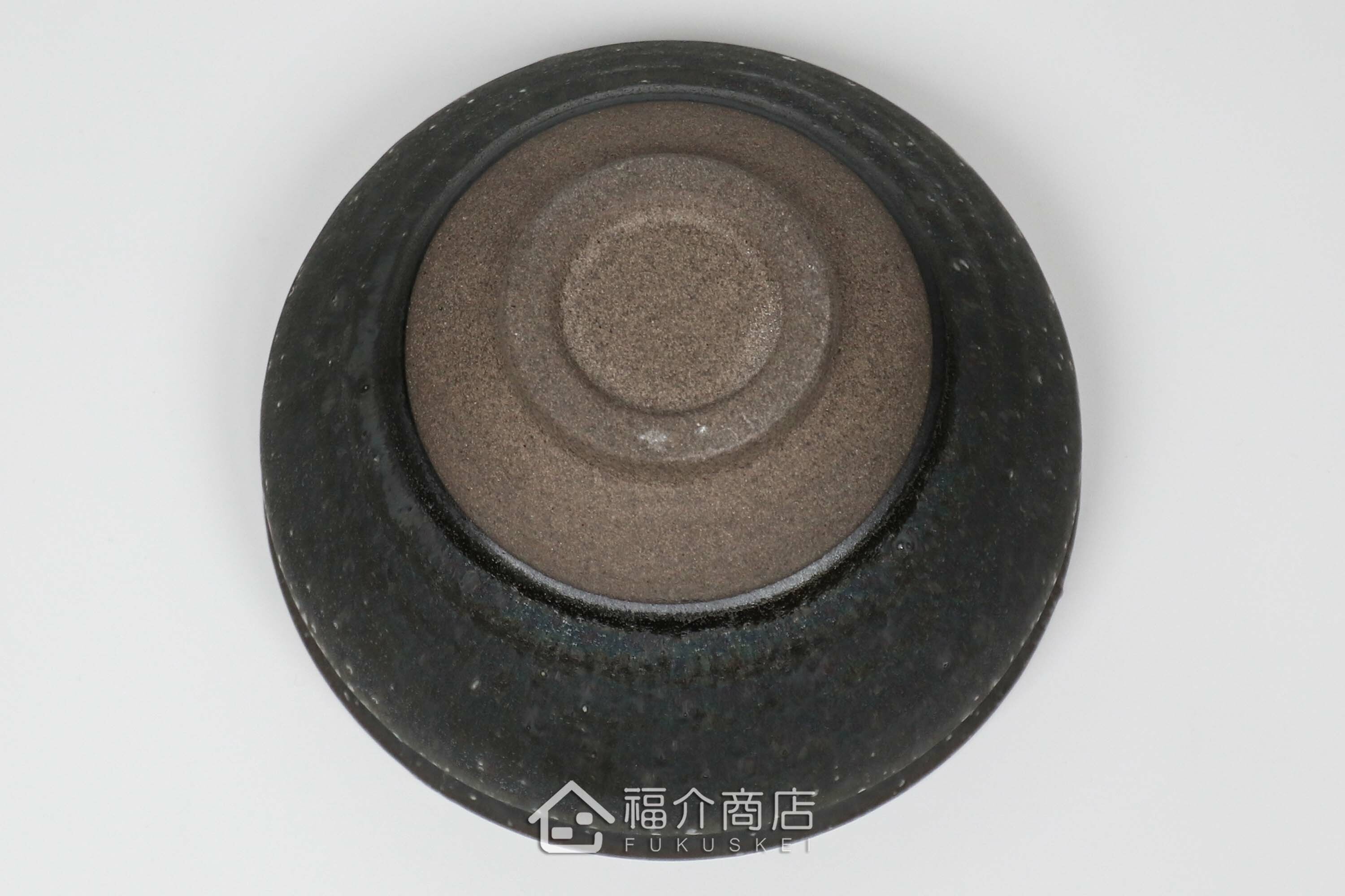 盛裝抹茶用的黑色與藍綠色的抹茶杯碗350cc