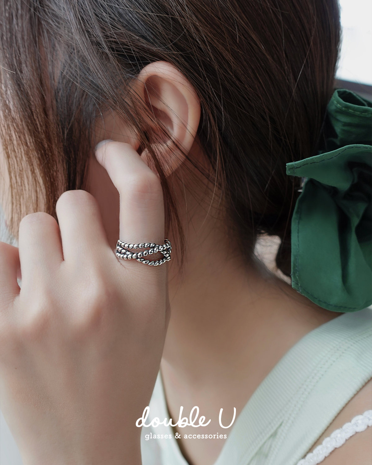 仿舊鍊條・純銀戒指 (KRS10302)