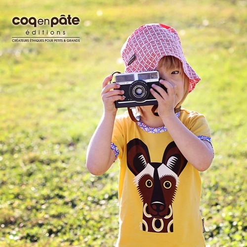 【Coq En Pâte】法國有機棉- 夏日遮陽帽 - 穿山甲  S / M / L