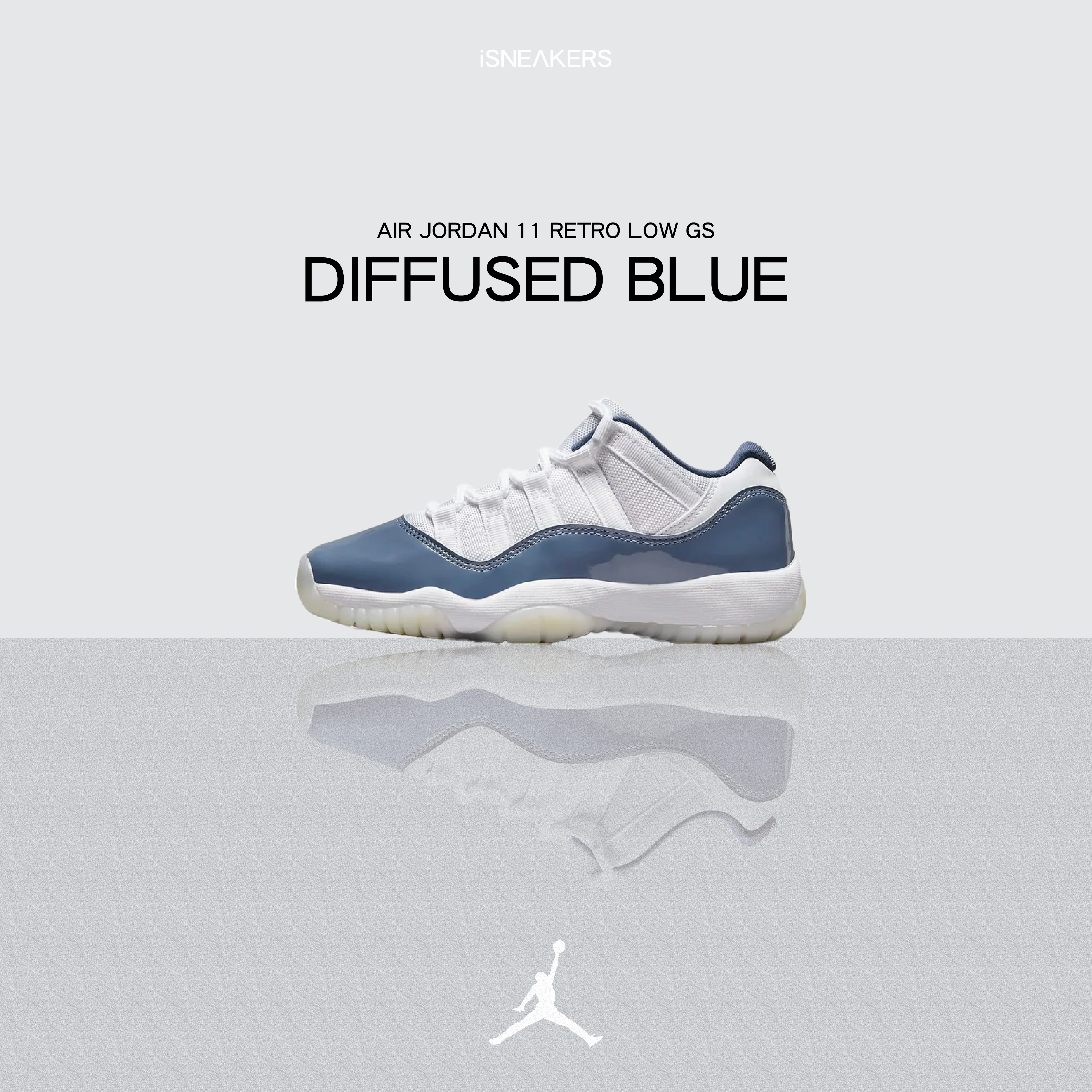 iSNEAKERS｜Air Jordan 11 Retro Low GS "Diffused Blue" 迷霧藍 FV5121-104