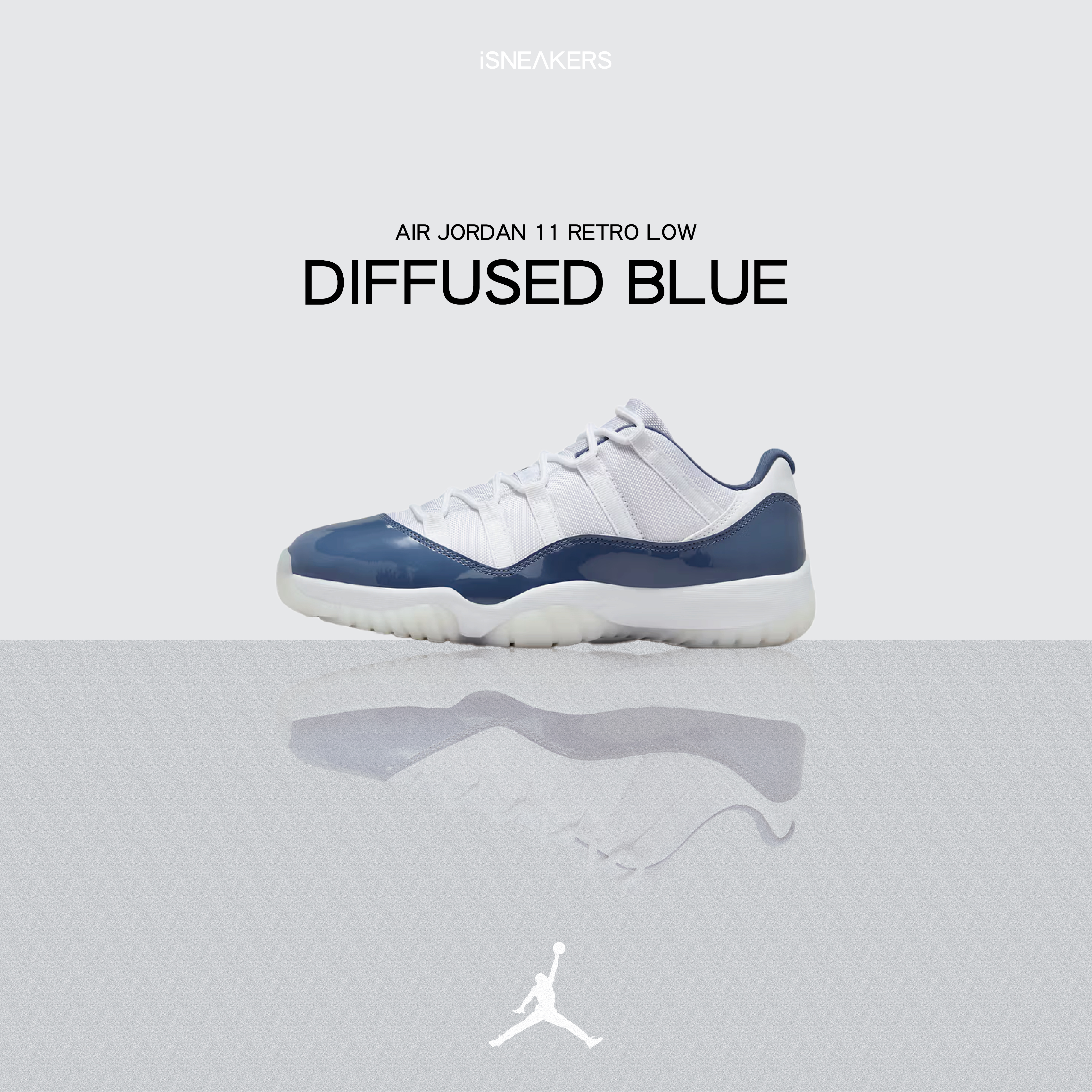iSNEAKERS｜Air Jordan 11 Low "Diffused Blue" 迷霧藍 FV5104-104