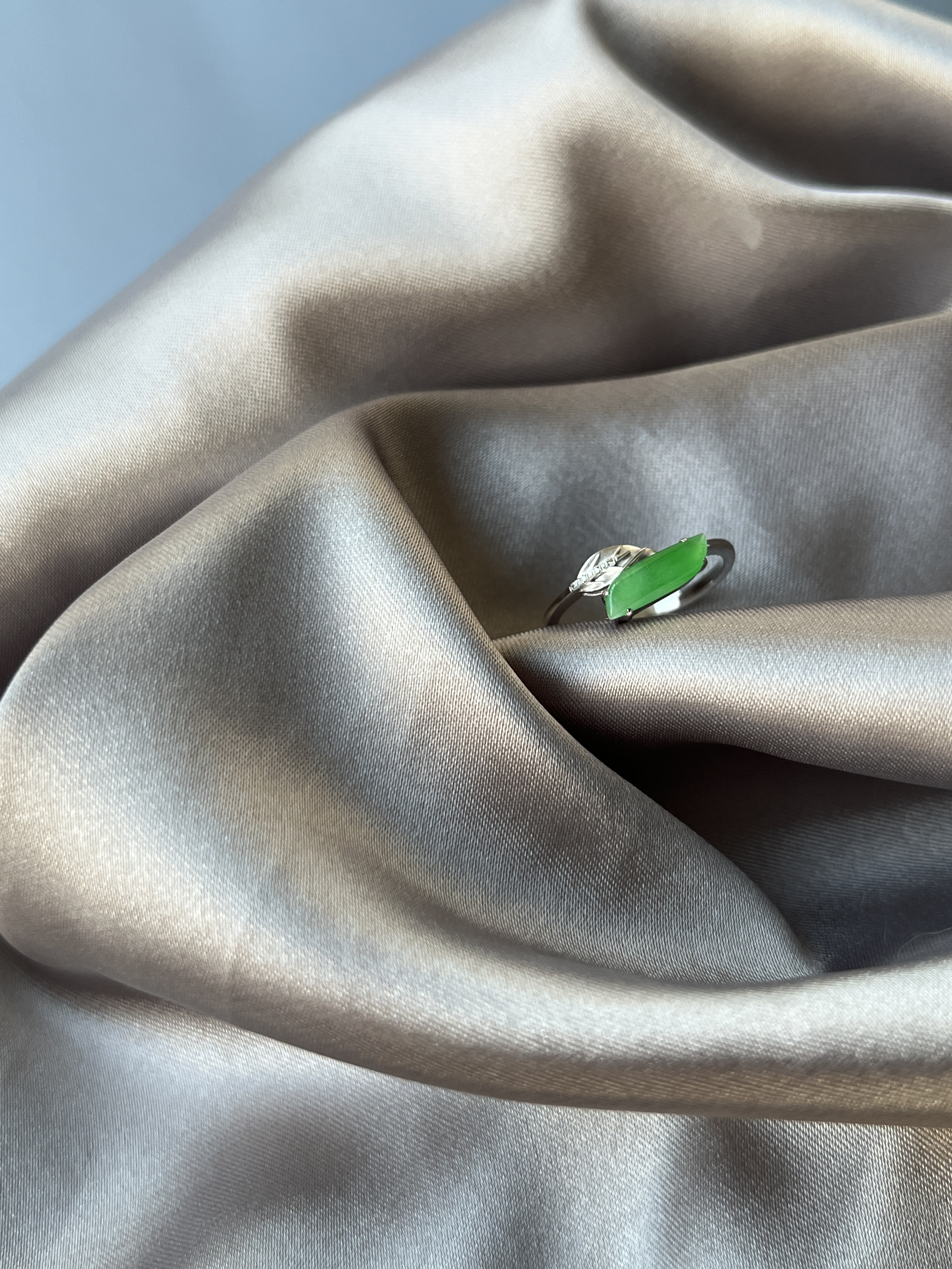 方圓設計系列-陽綠鑽戒18K