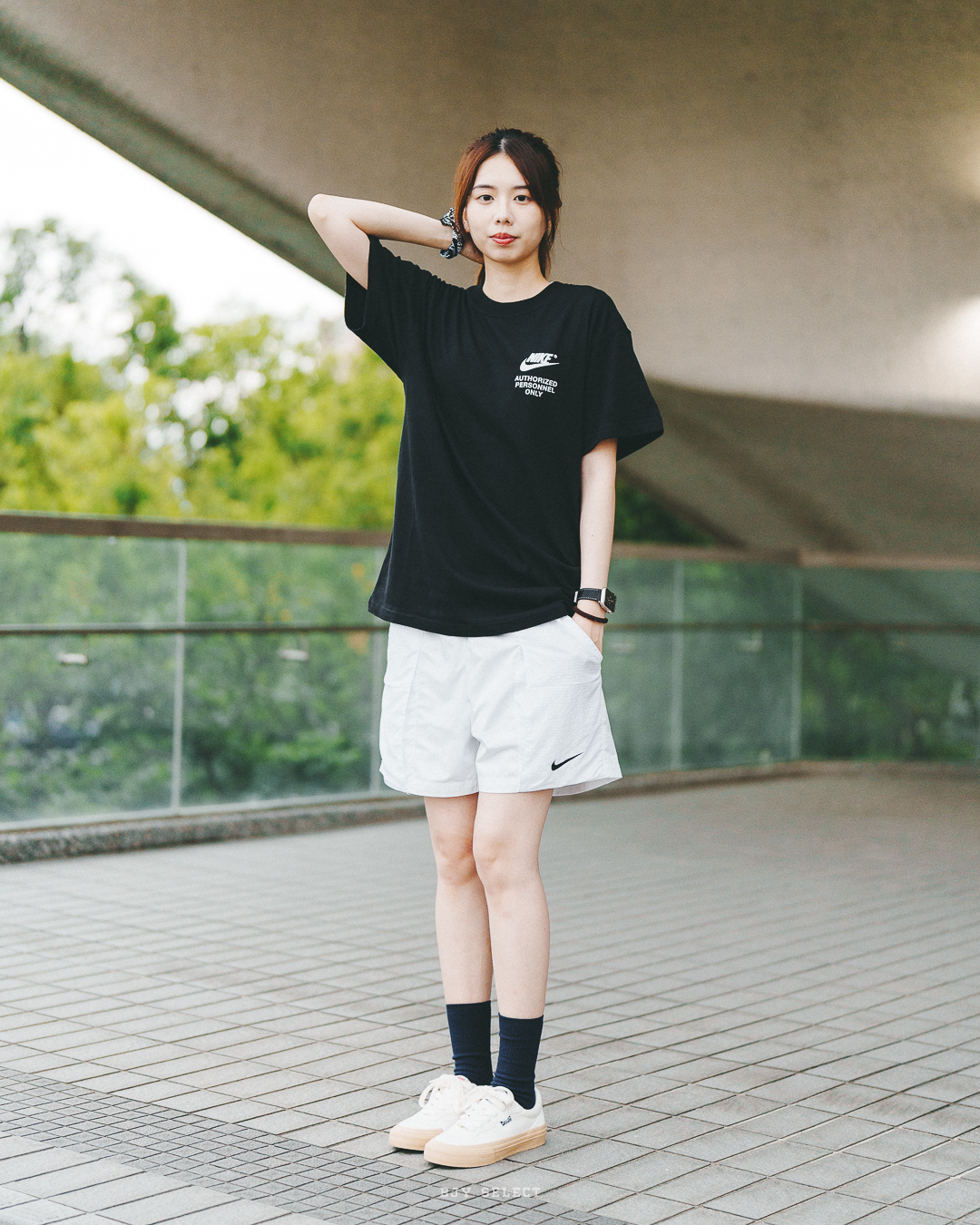 #現貨 NIKE NSW 工裝 腰帶扣環 運動短褲 五分褲 女款 CJ3808-010 黑 100 白 A1