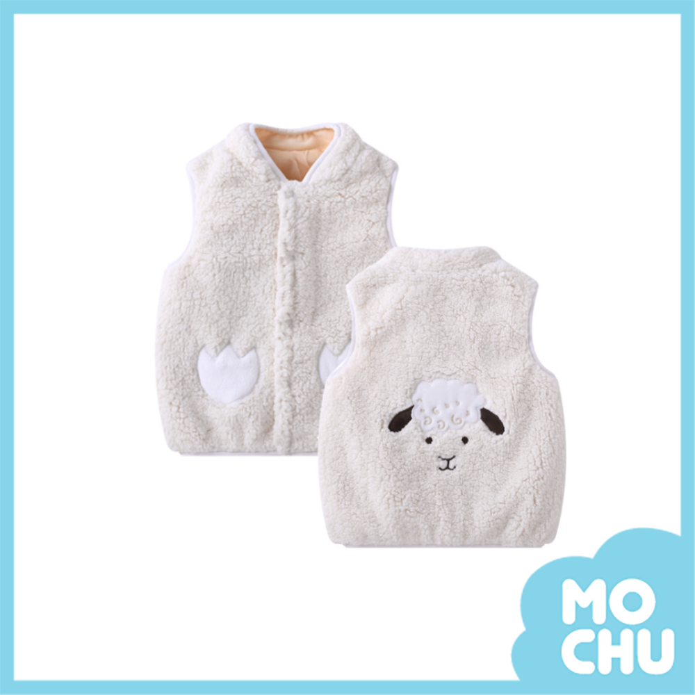 白色小羊羊羔絨背心