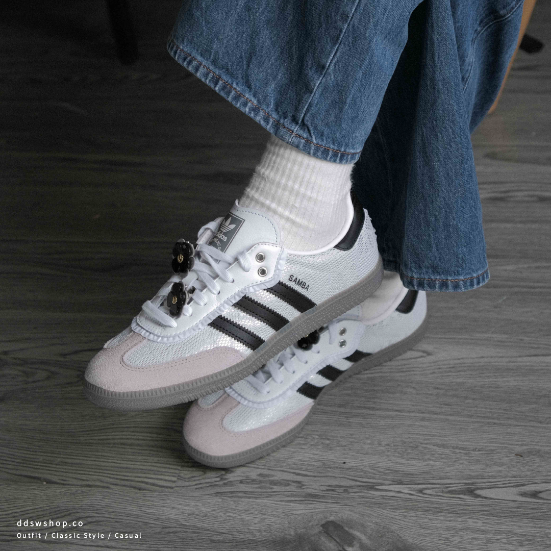 "調貨" ADIDAS SAMBA OG 蕾絲 灰白小花 灰白 IH3371