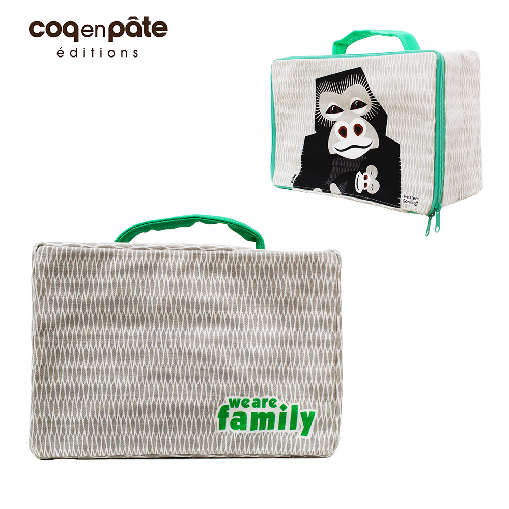 售完不補【Coq En Pâte】法國有機棉無毒環保布包- 方方兒拎出門 - 猩猩