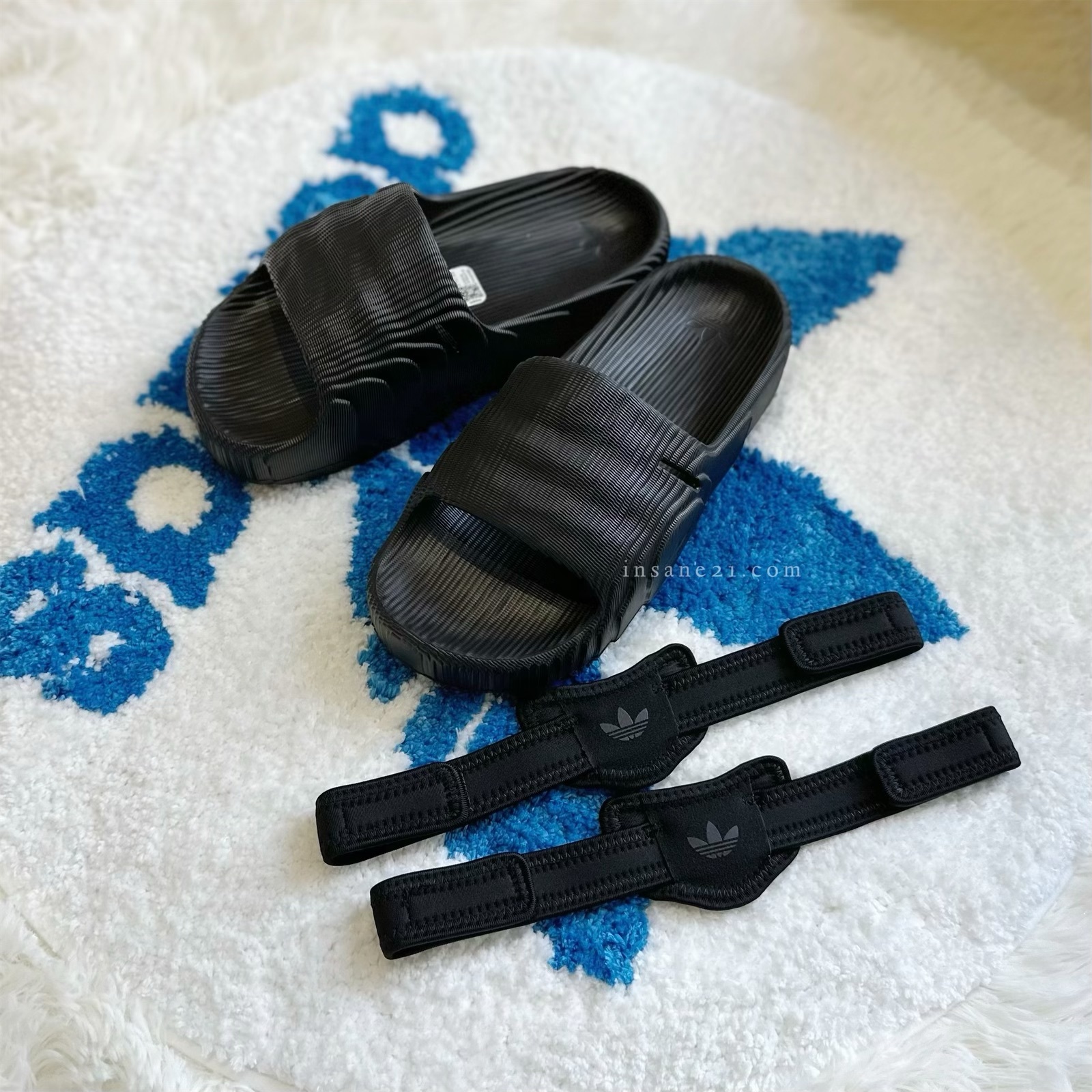 ADIDAS ORIGINALS ADILETTE 22 XLG W 女 波浪 涼拖鞋 運動 黑 IE5649