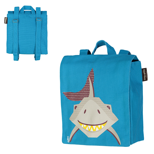 售完不補【Coq En Pâte】法國有機棉無毒環保布包 - 小童寶包幫- 鯊魚