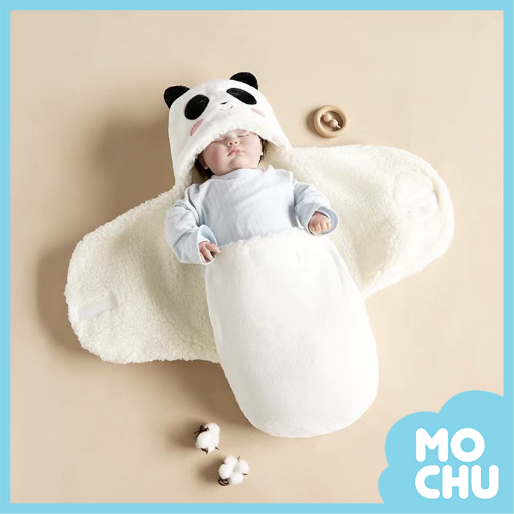 秋冬加厚抱被睡袋(白色熊貓)