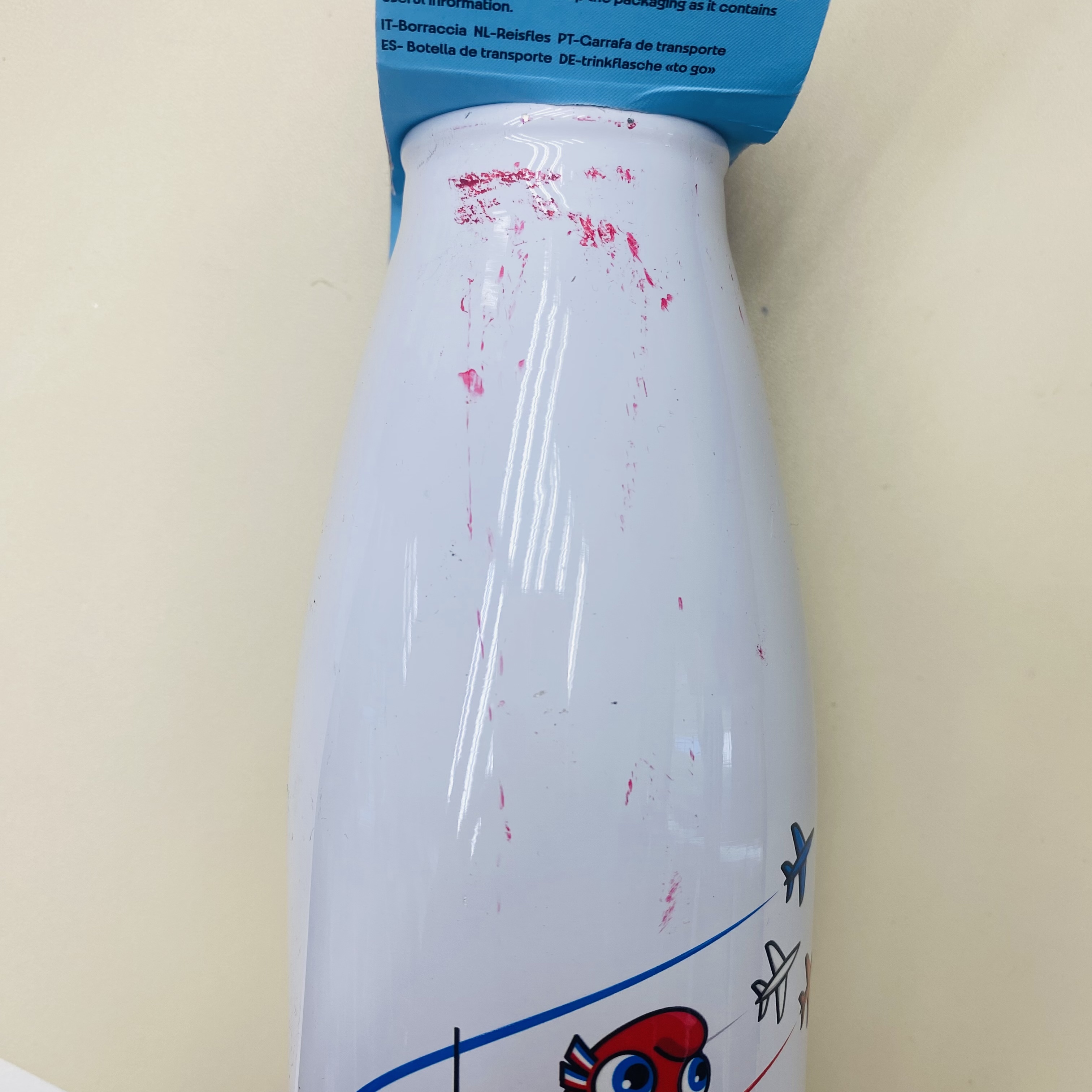 1EU0704-038 (Defect) OLYMPICS Paris 2024 Bottle Art Deco White #CJ030032 (D-EU-E)