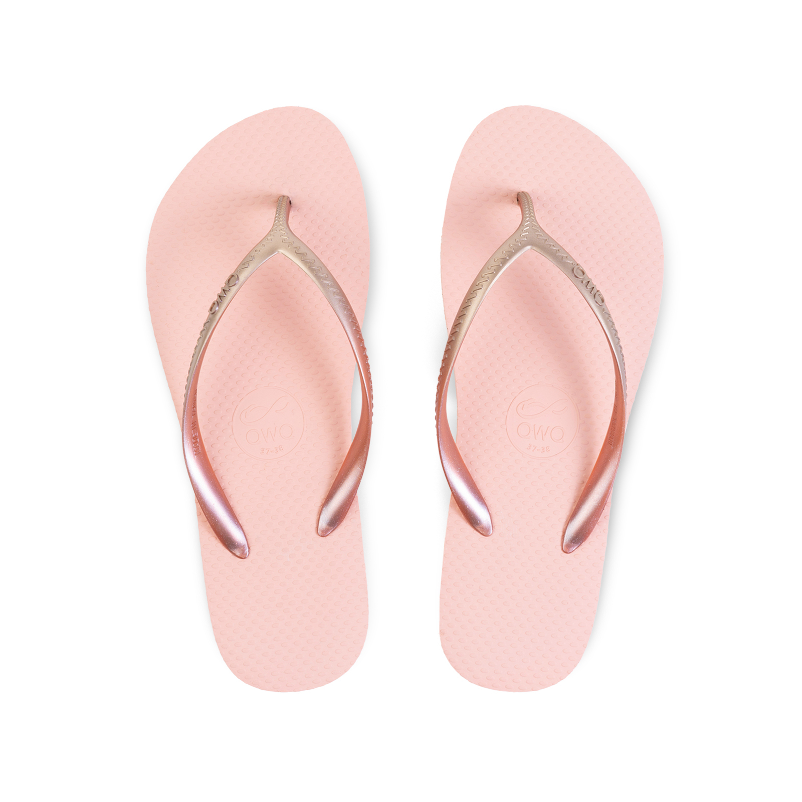 Glint微光系列 霧金漸層 粉金 女款平底人字夾腳拖