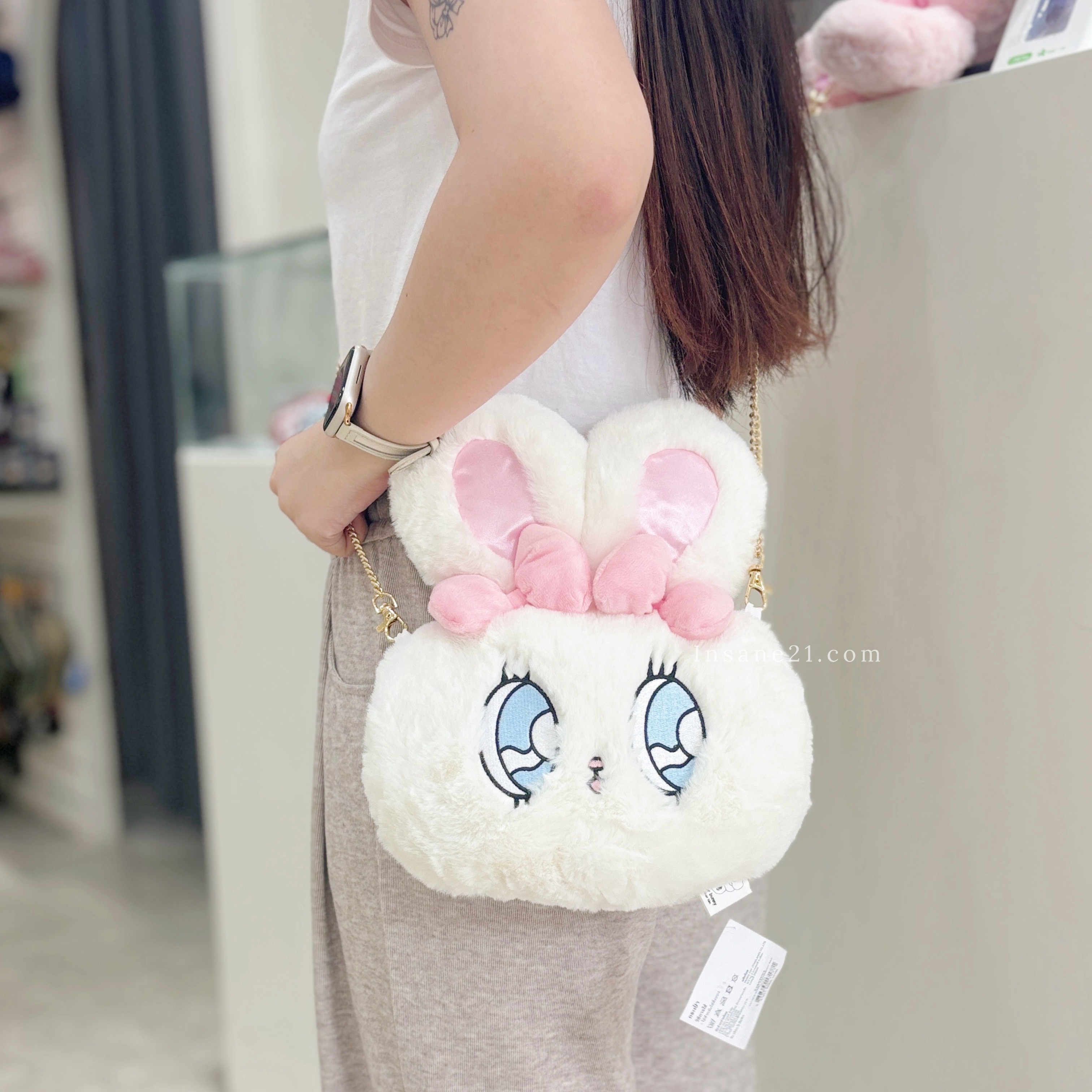泰國/ESTHER BUNNY 艾絲樂小兔 鏈條包 斜背包