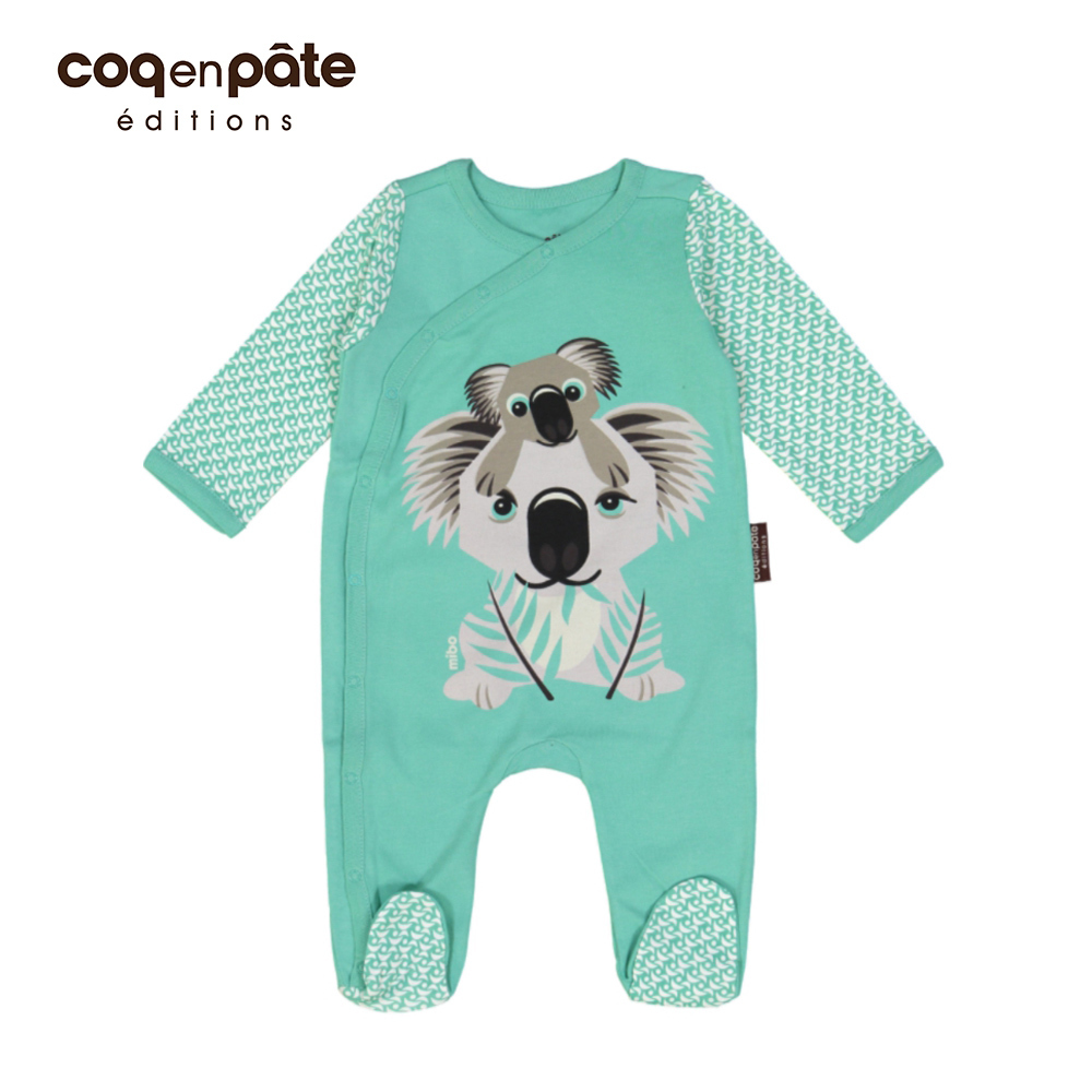 售完不補【Coq En Pâte】有機棉乖乖睡套裝組(附帽) - 無尾熊 ( 6M / 12M )