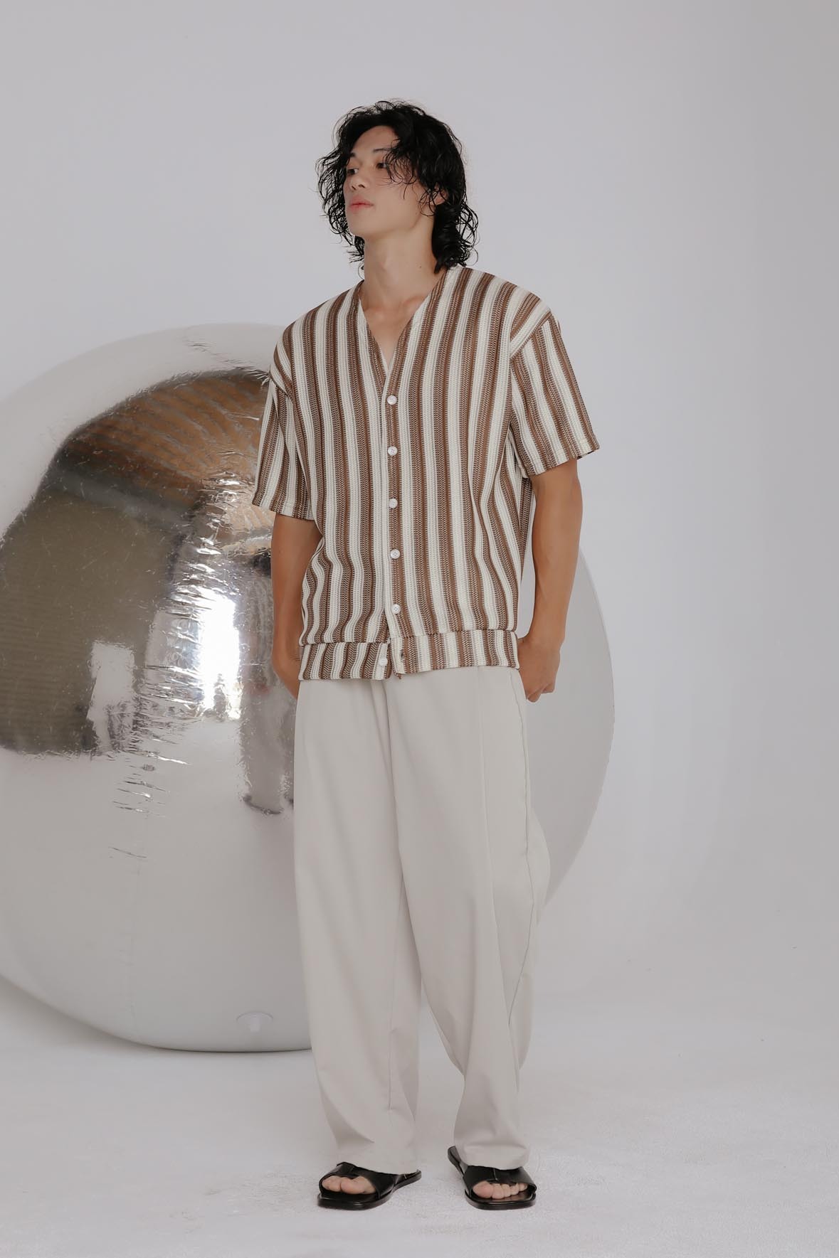 Cuban Ethnic Short Sleeve Cardigan #針織上衣