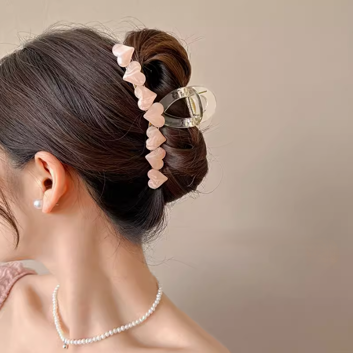 Large Jelly Heart Hair Claw