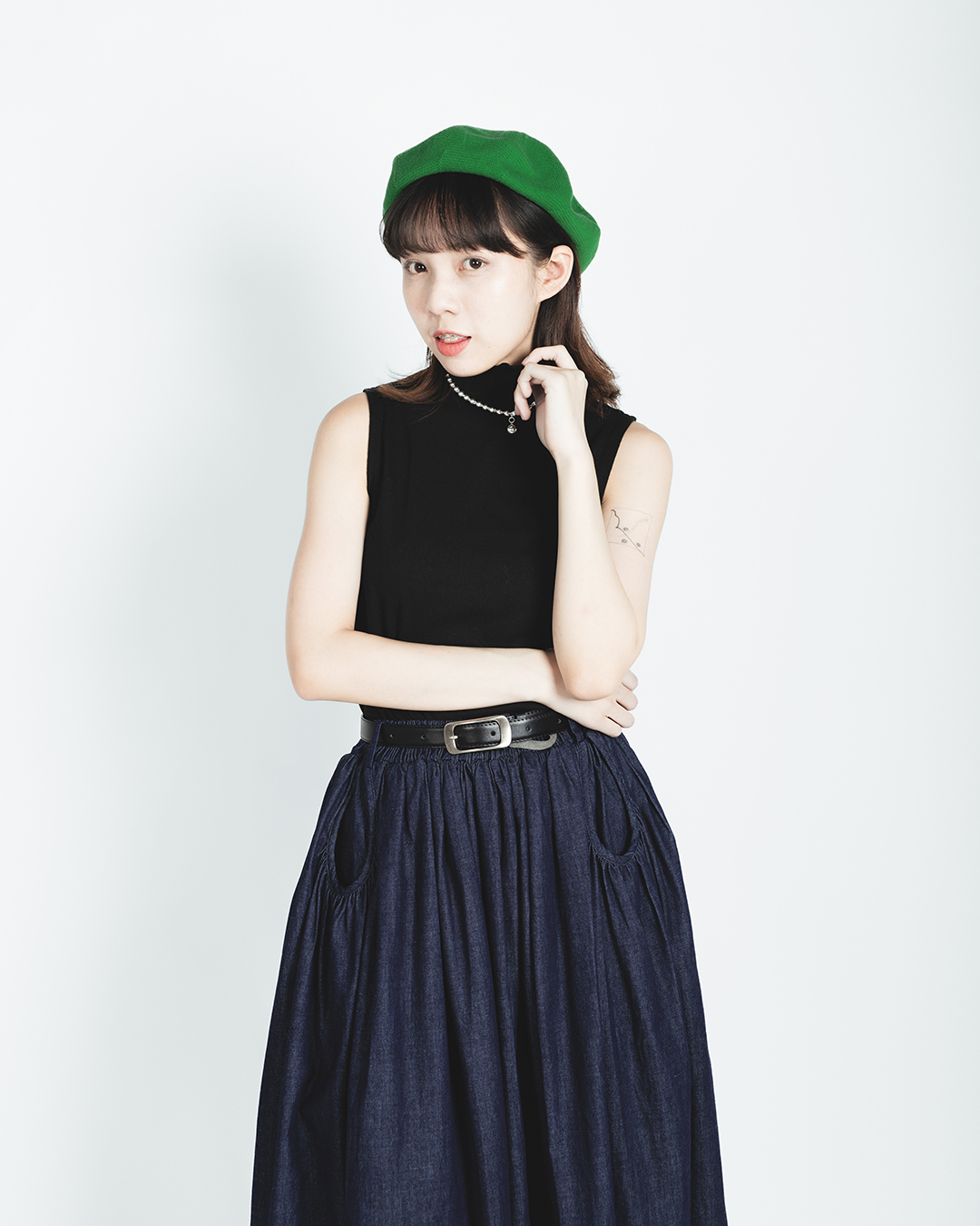 【 Kiki.co made 】自家製木耳邊點點背心打底