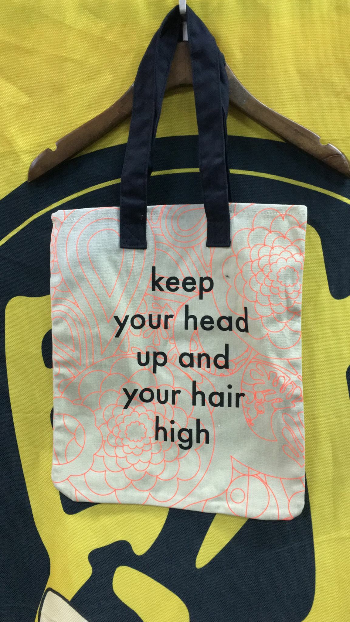 韓國amika： 帆布Tote Bag(前後唔同LOGO) (AT183)