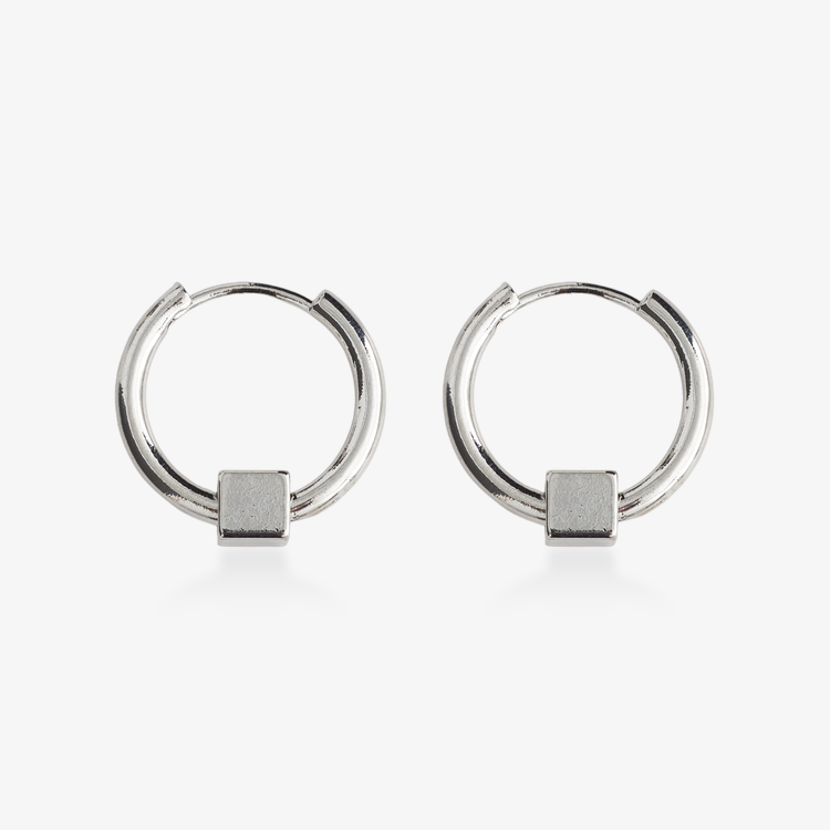 方塊單環．吊飾耳環