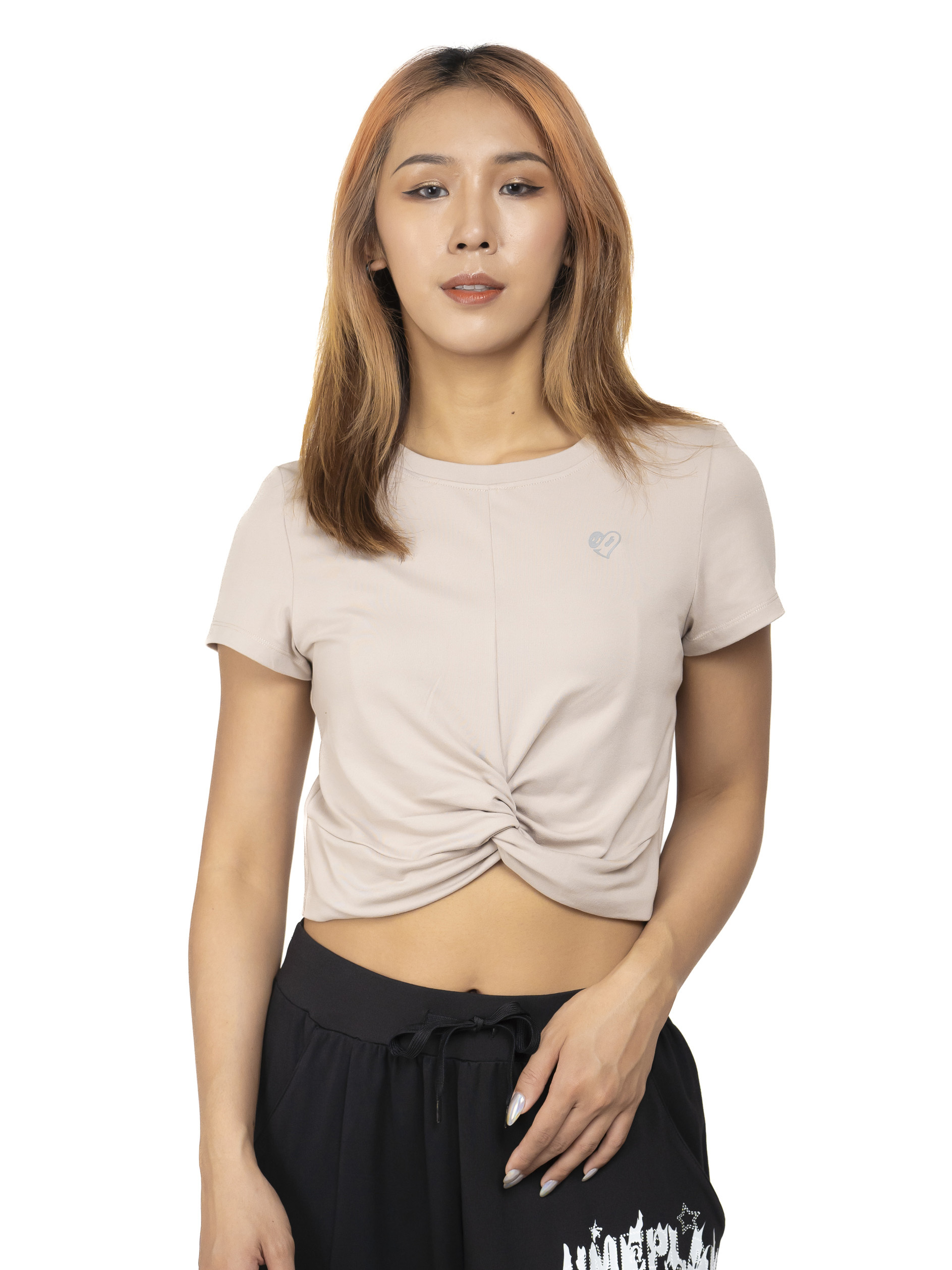 扭轉短上衣  蘑菇灰褐 S0022MU