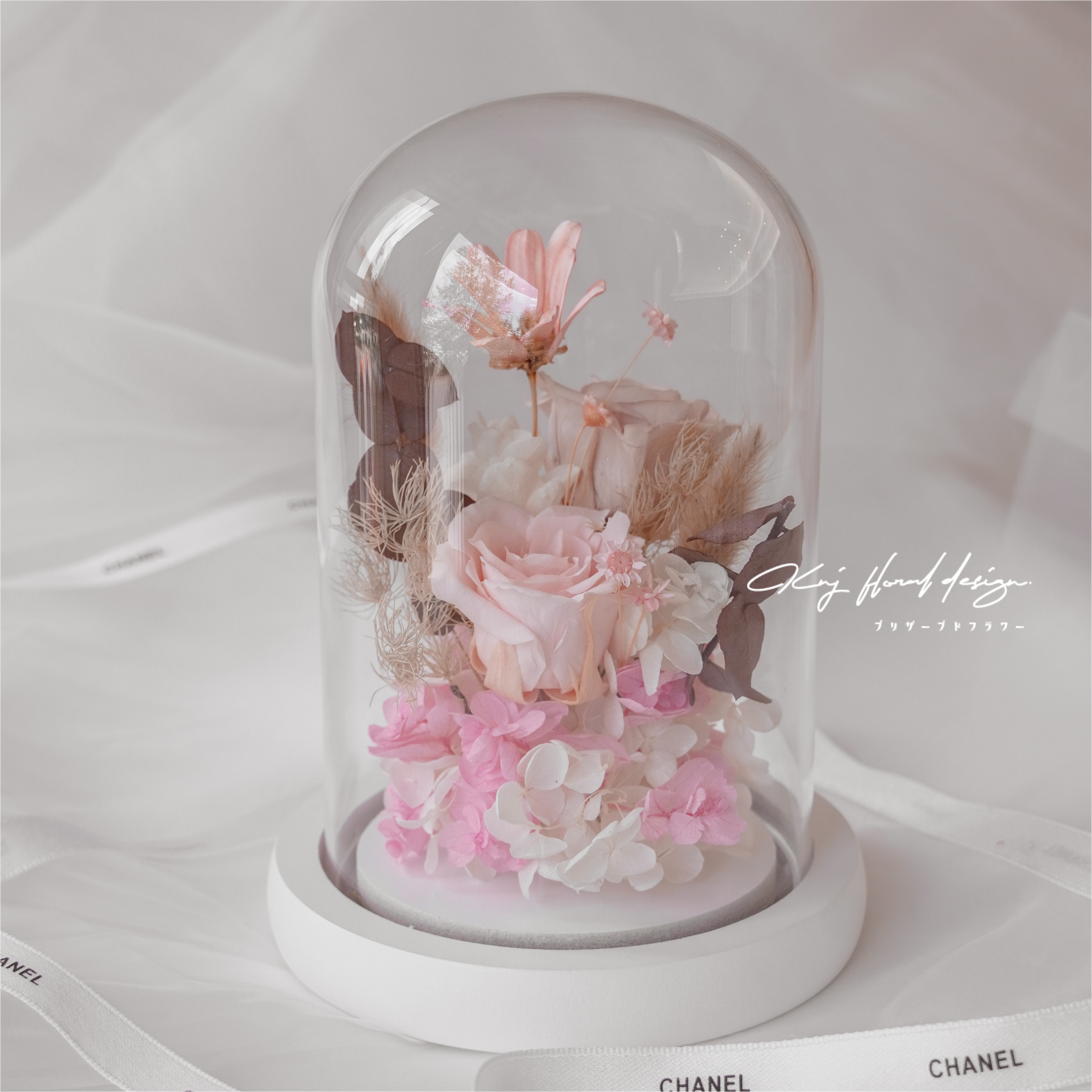 巴黎舊夢永生花玻璃燈盅