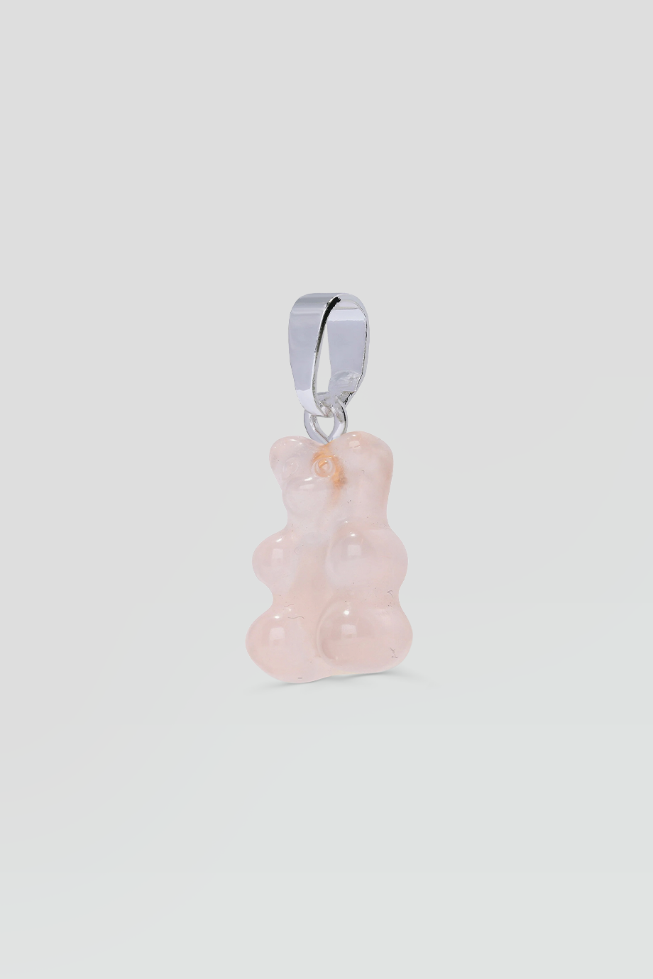 Crystal Haze｜NOSTALGIA BEAR 銀色復古玫瑰石英小熊墜飾