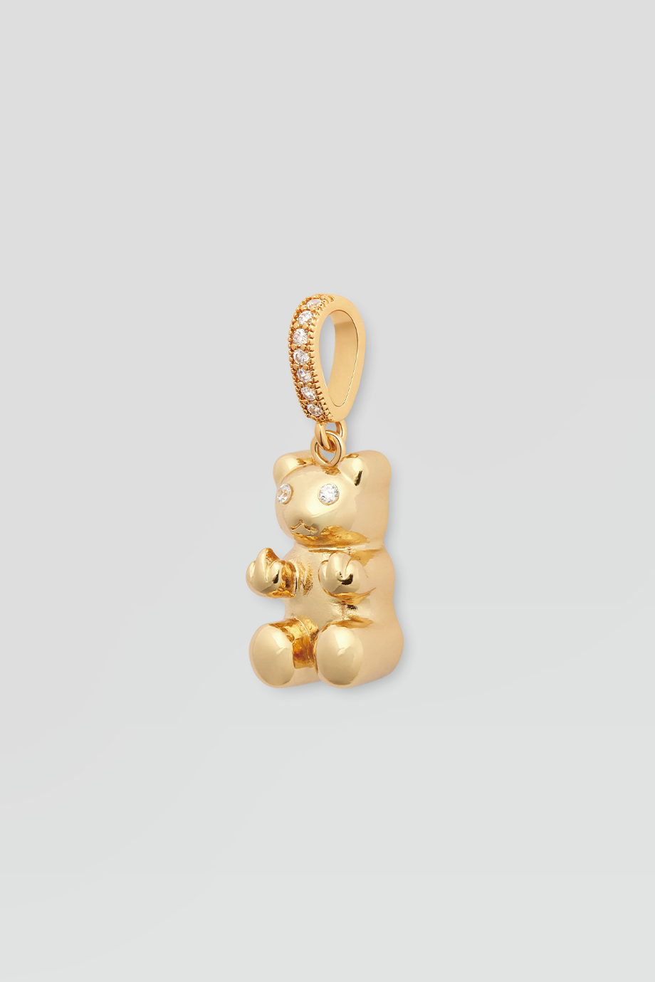 Crystal Haze｜DONT COPY 金色鑲鑽復古趣味小熊墜飾