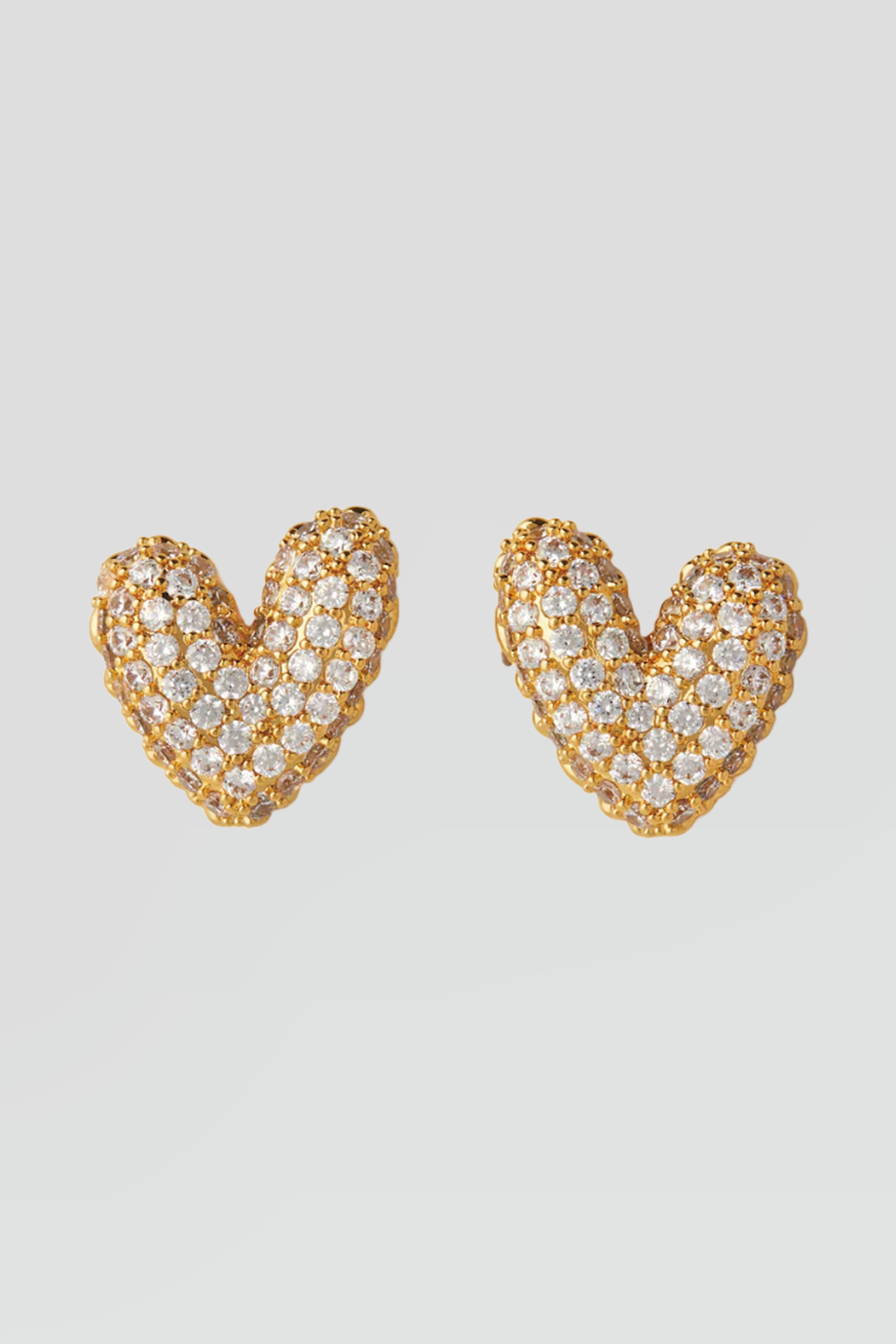 Crystal Haze｜GUMMY HEART 滿版鑲鑽心型耳環