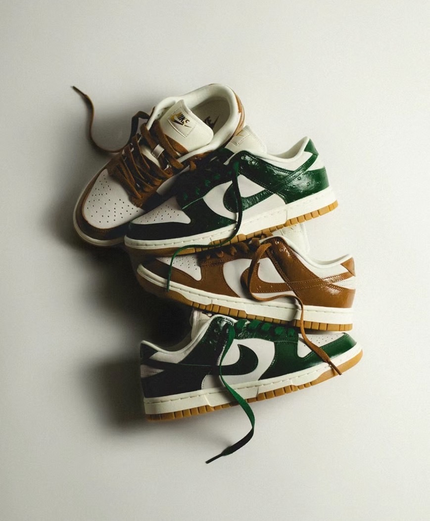 NIKE Dunk Low LX Dunk Ale Brown 拿鐵咖啡、峽谷綠