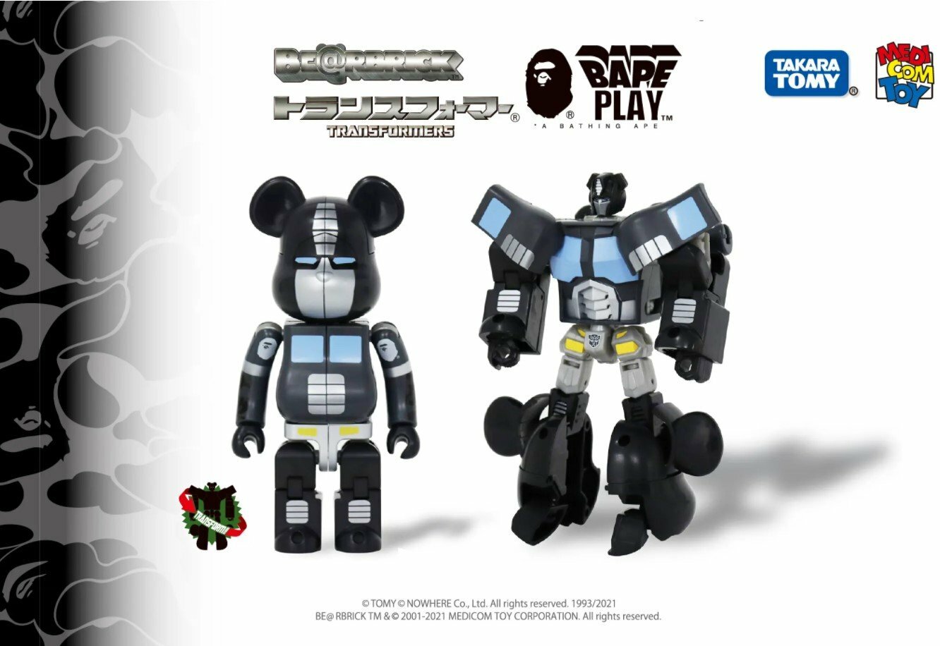 BAPE APE BE@RBRICK TRANSFORMERS 200% 公仔 庫柏力克 變形金剛 黑色