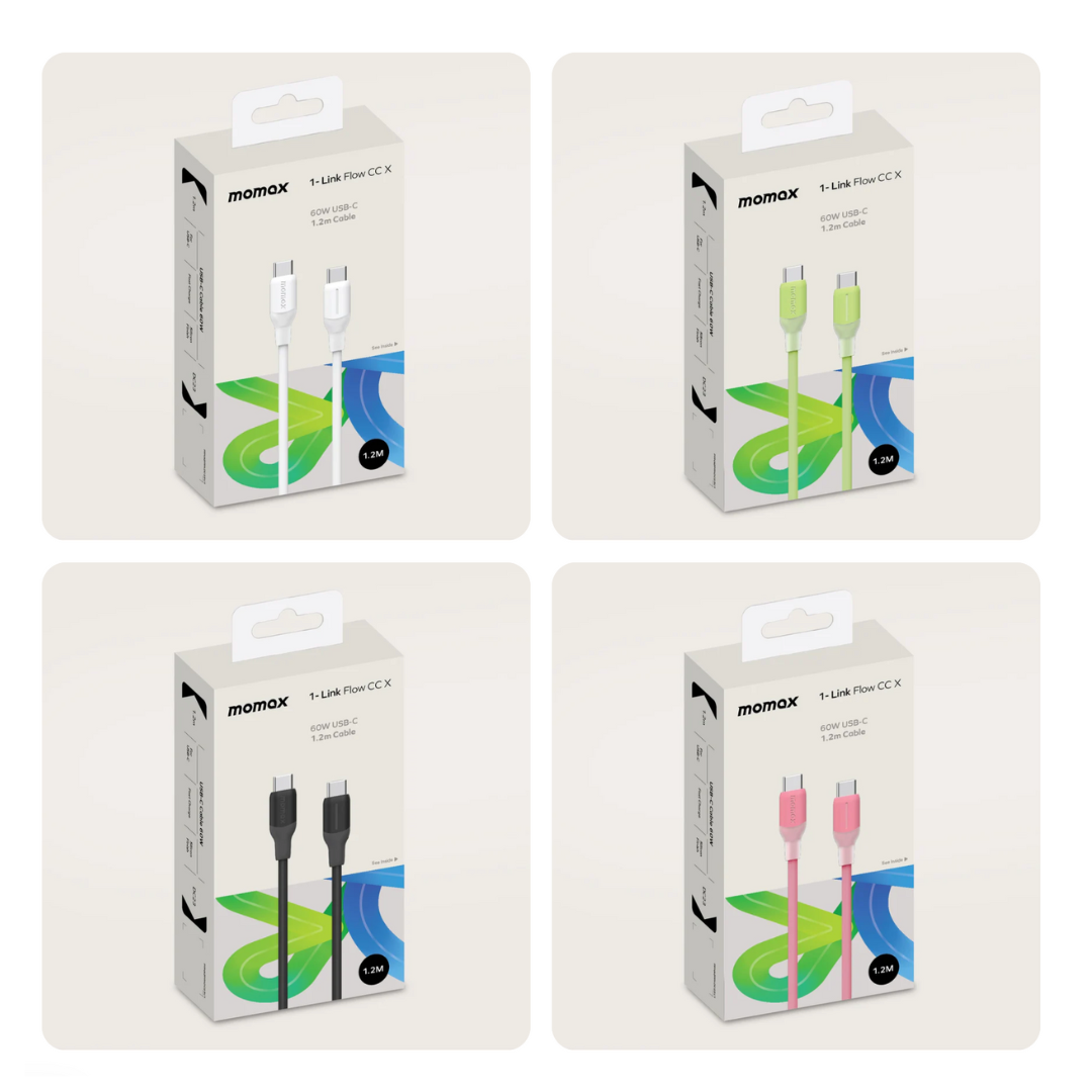 Momax 1-Link Flow CC X 60W USB-C 充電線 (1.2米)