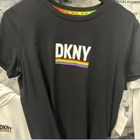 [S] DKNY RAINBOW PRIDE LOGO T-SHIRT,BLACK, DP3T9659-BLK (SD1042)