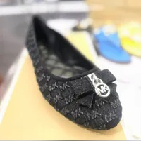[S] MICHAEL KORS HONEY BALLET FALTS, 49T4HNFP1D-BLACK (SMK990)