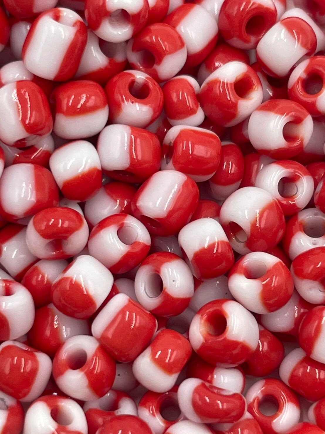 西瓜珠4mm-No.11紅白雙色20g