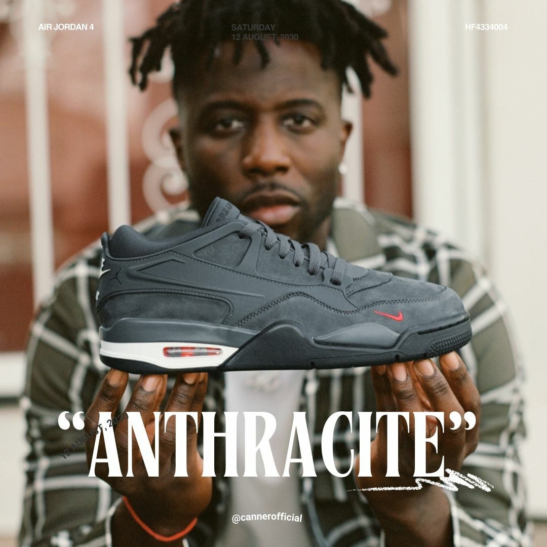 NIKE AIR JORDAN 4 RM SP “Anthracite”  聯名款 無菸煤 灰 男鞋 HF4334-004