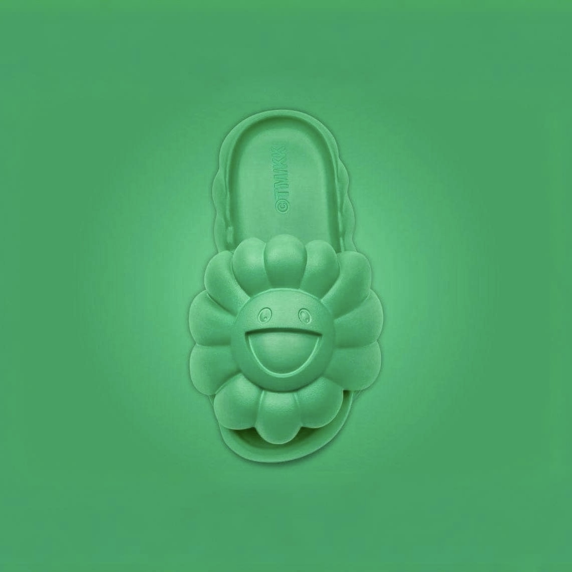 Blackpink x Takashi Murakami OHANA FULL-BLOOM 村上隆 太陽花拖鞋 綠色