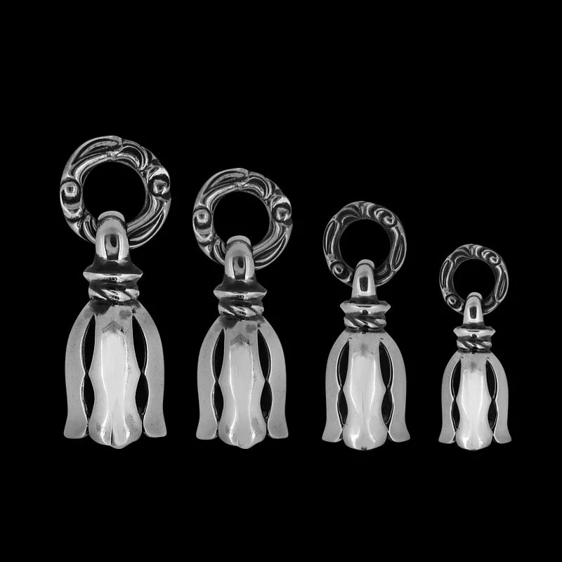 純銀絲形鈴鐺吊墜