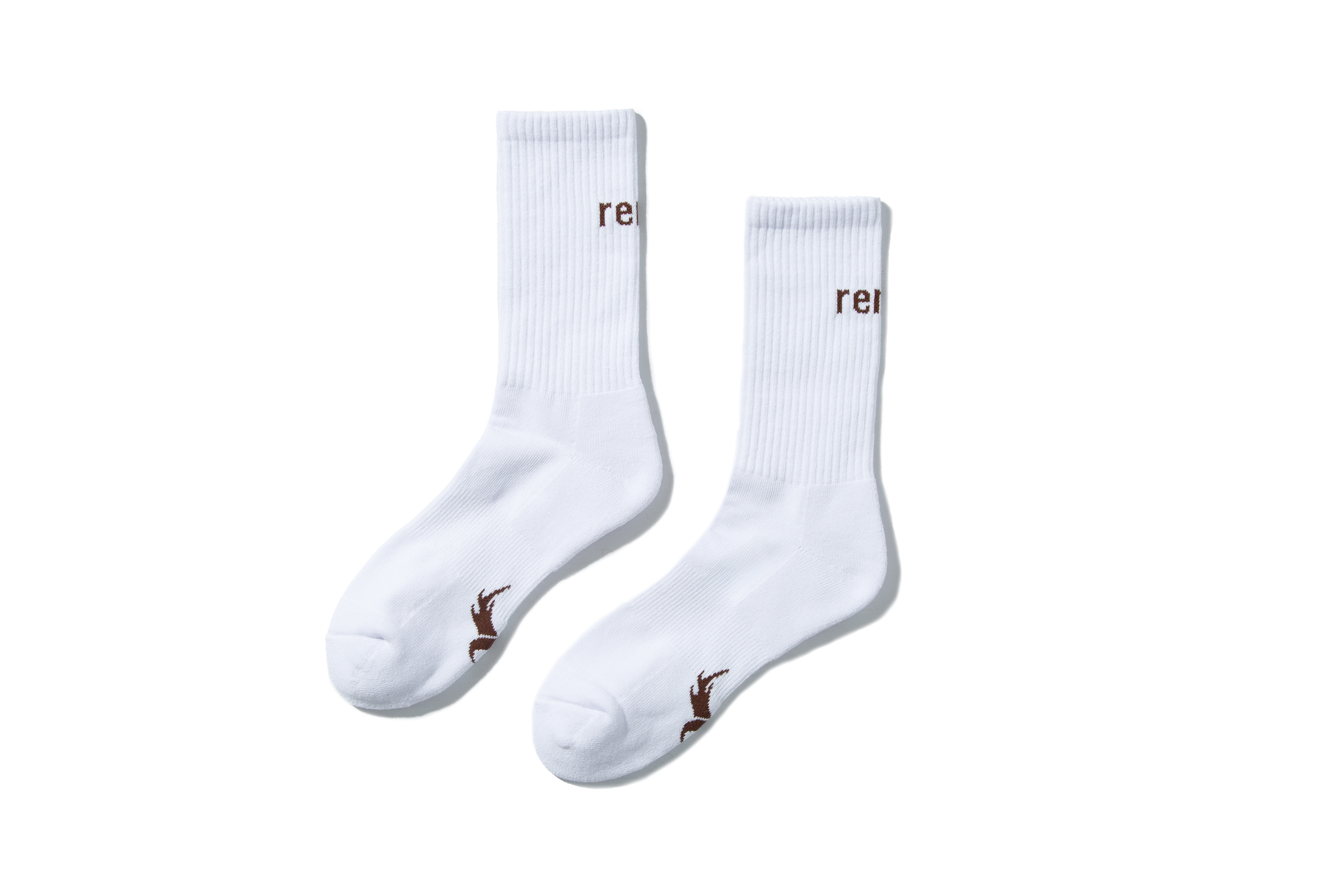 REMIX "REMIX W-Logo Socks" (White)
