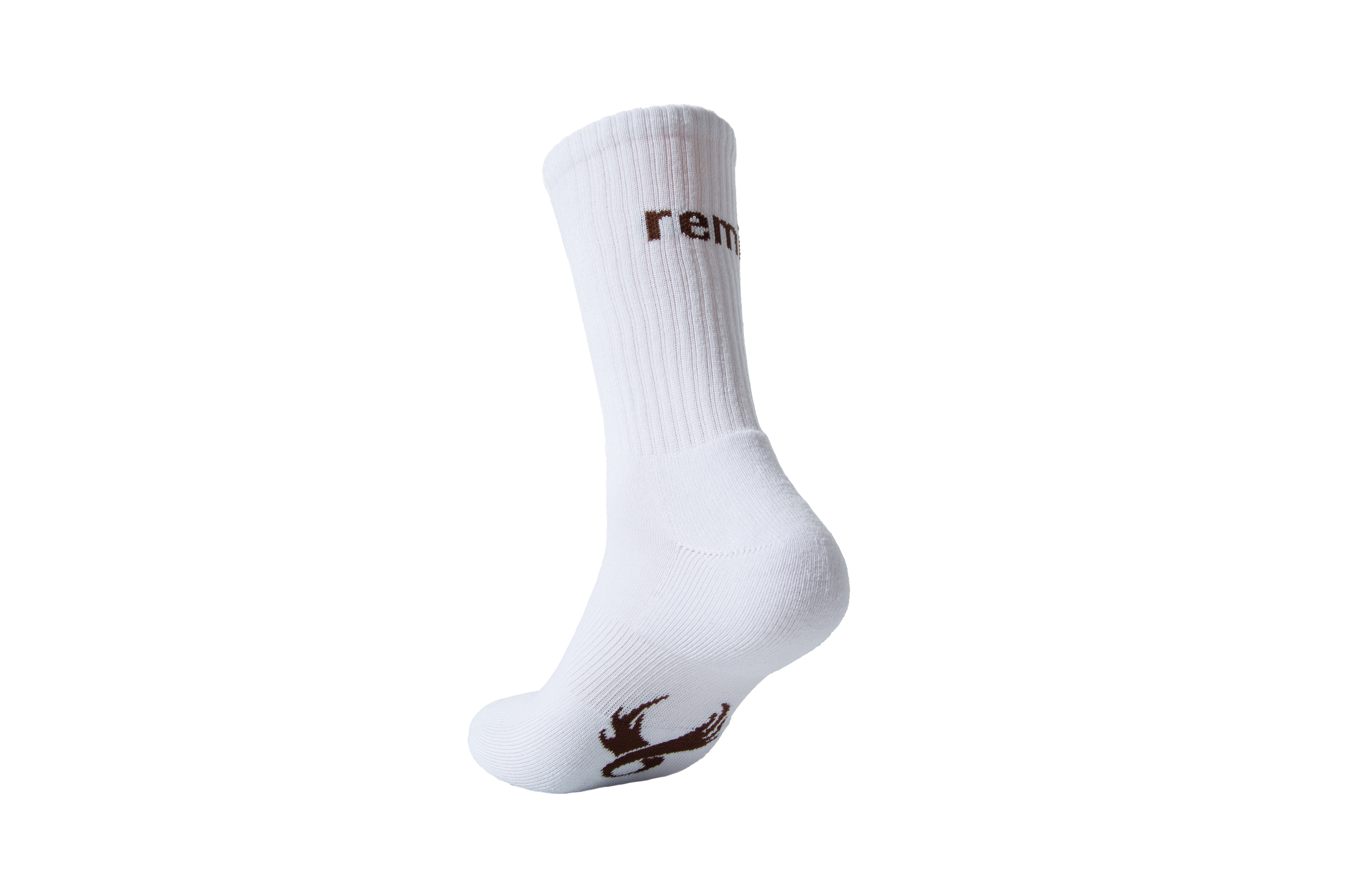 REMIX "REMIX W-Logo Socks" (White)