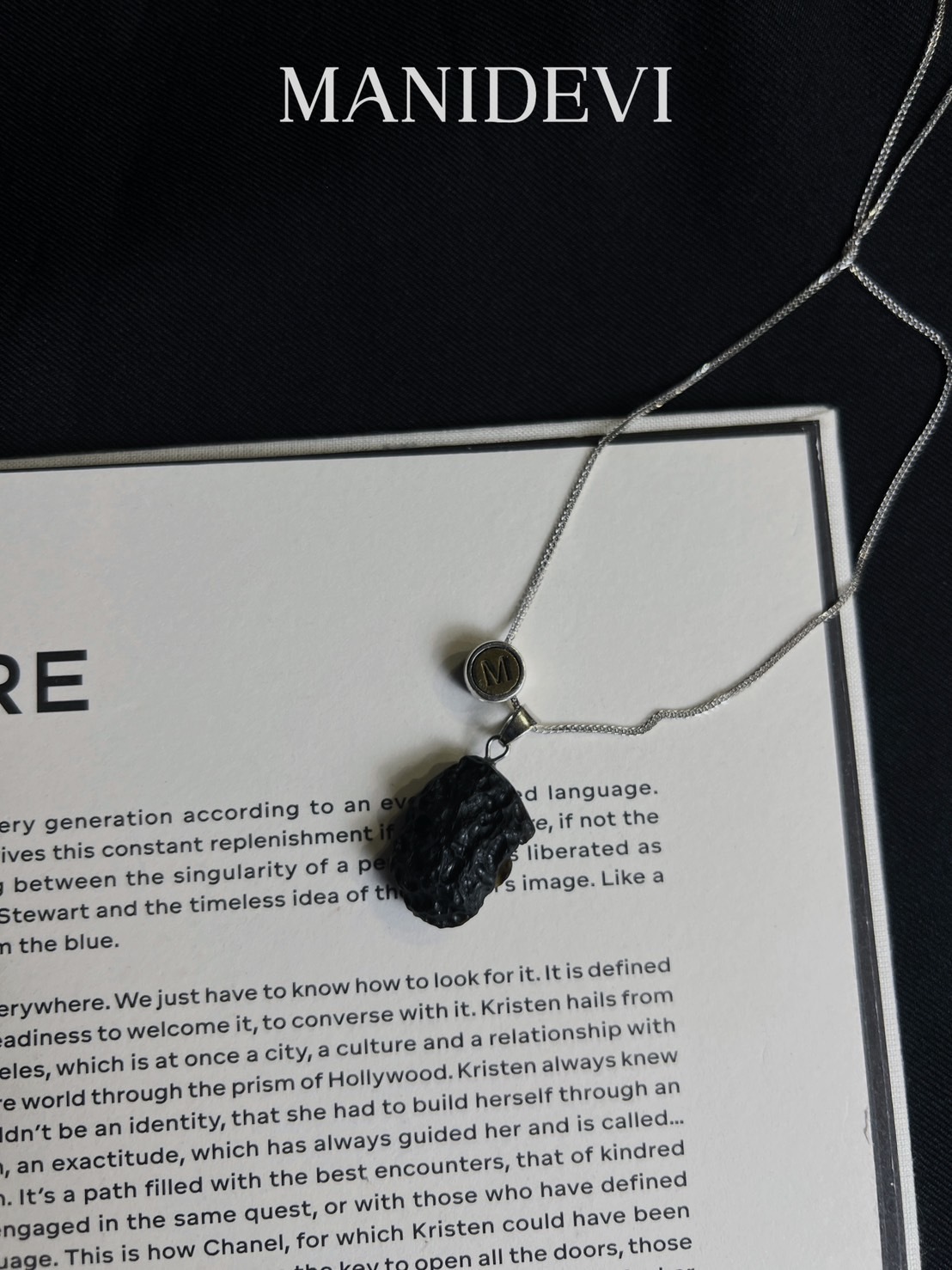 MD天外奇蹟-轉運黑隕石墜鍊 +MD量子金月銀環