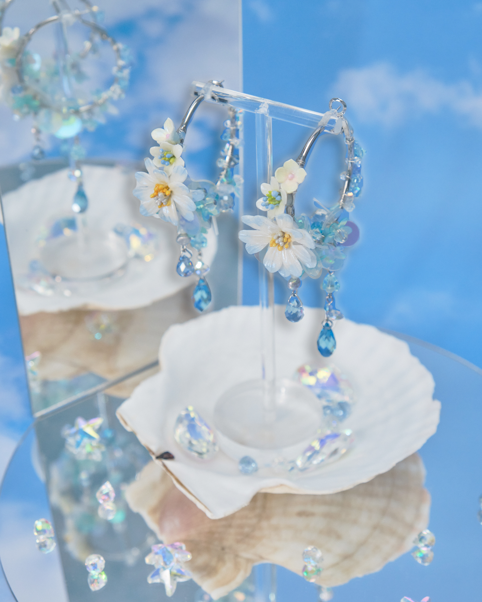 11047 Coast Bubble S925 Middle Length Earrings ~ Variations