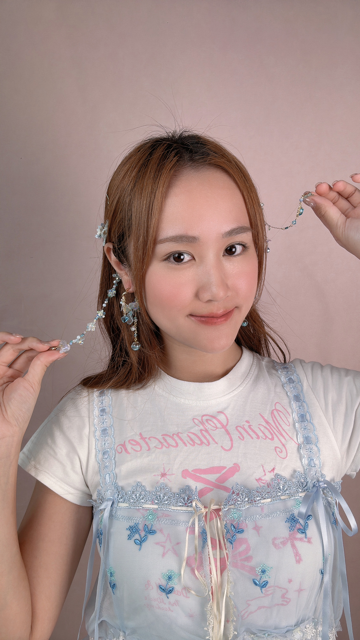 11074 Flower Beaded Jellyfish Bobby Pin Set