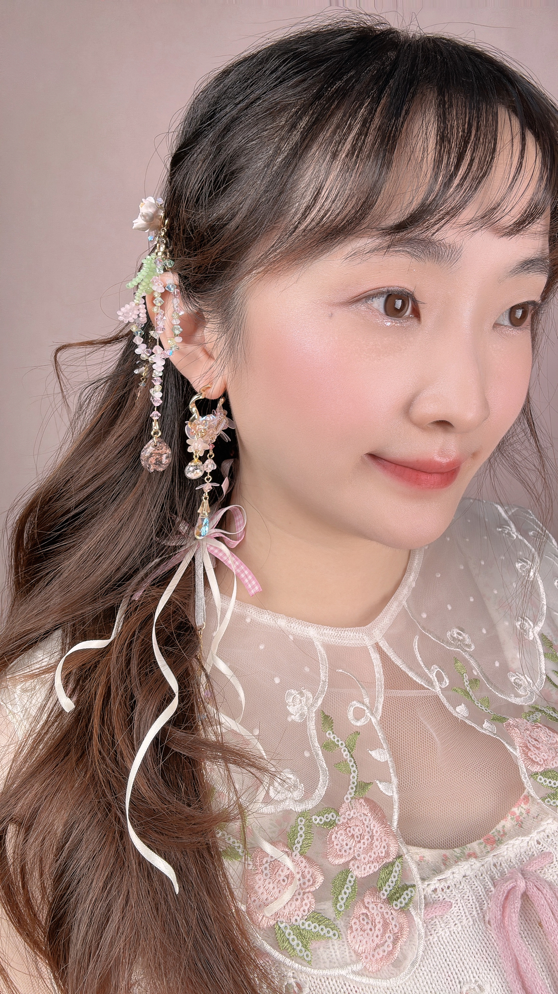 11077 Flower Beaded Jellyfish Bobby Pin Set