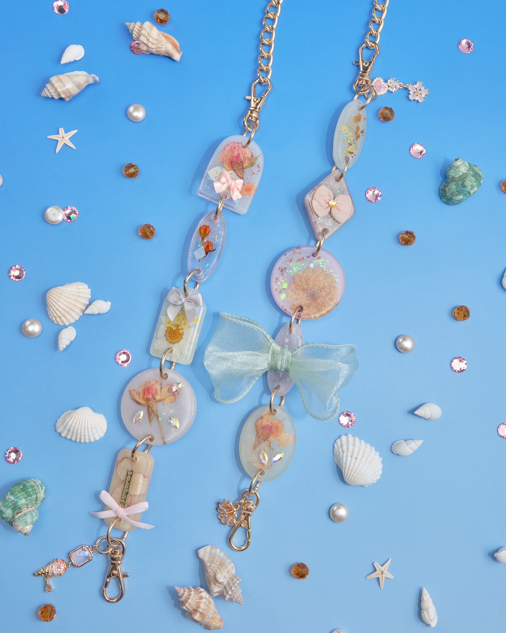 11079 海底寶藏閃石手製手機鏈/多用途鏈