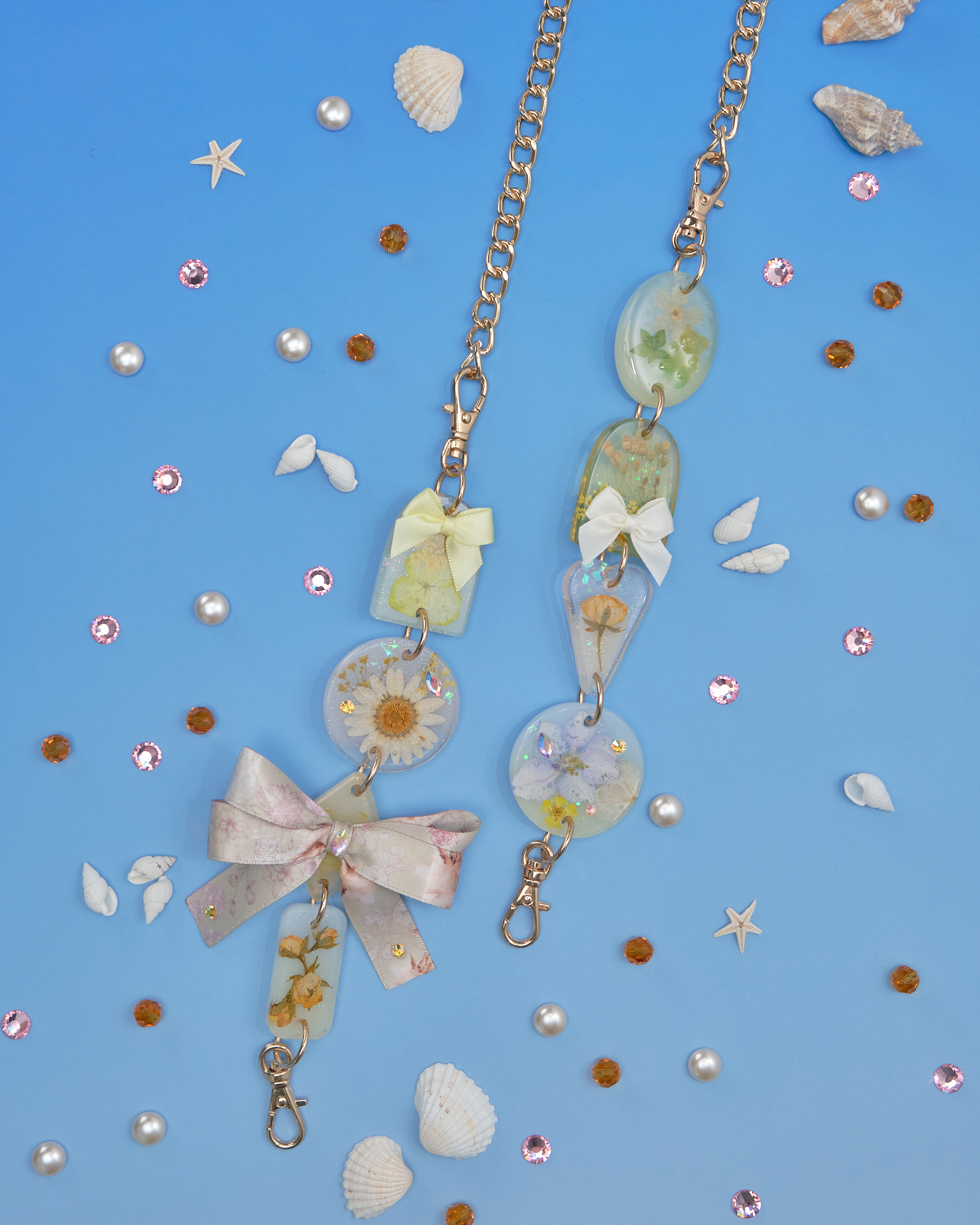 11081 海底寶藏閃石手製手機鏈/多用途鏈