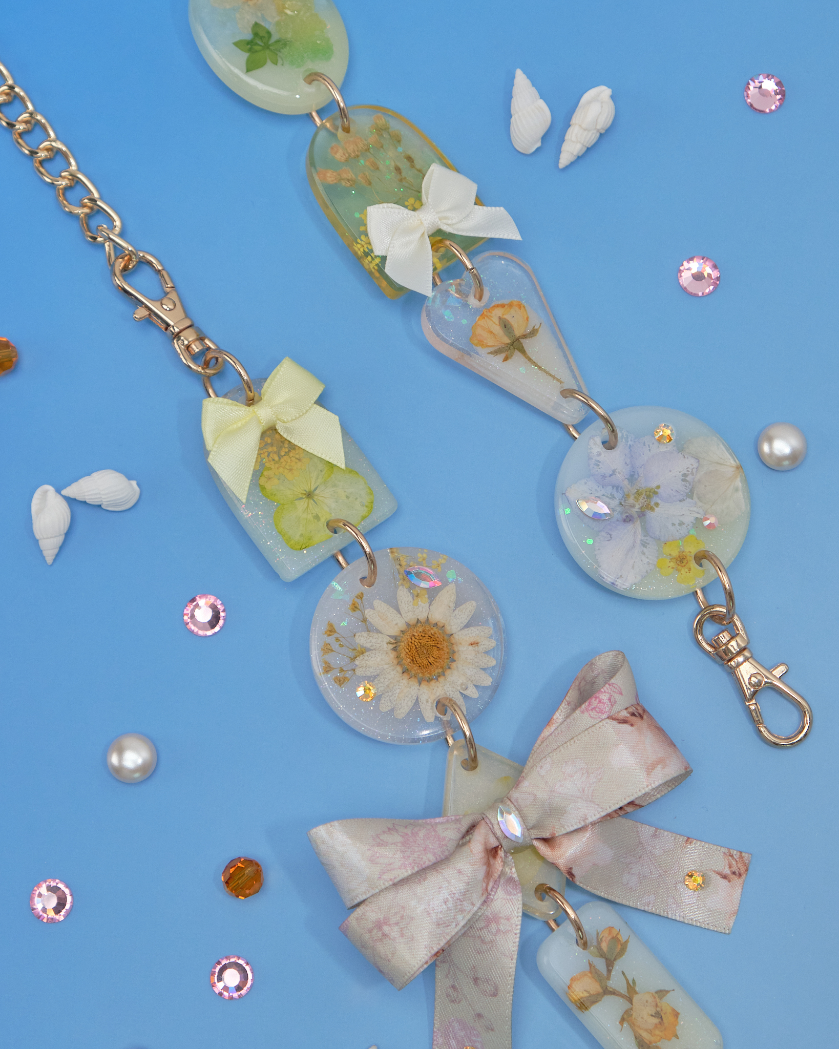 11081 海底寶藏閃石手製手機鏈/多用途鏈